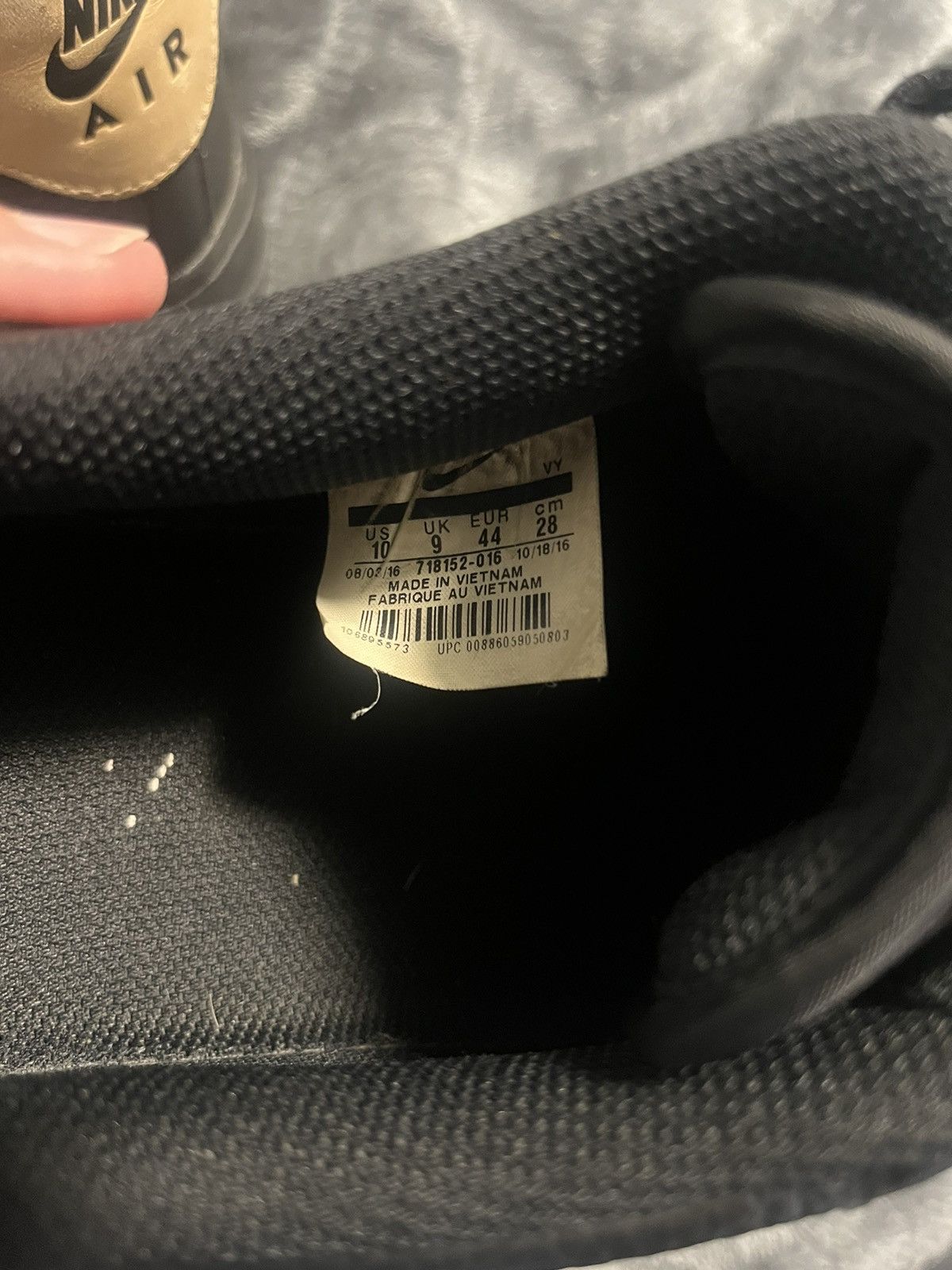 Nike Black AF1 Size US 10 / EU 43 - 6 Thumbnail