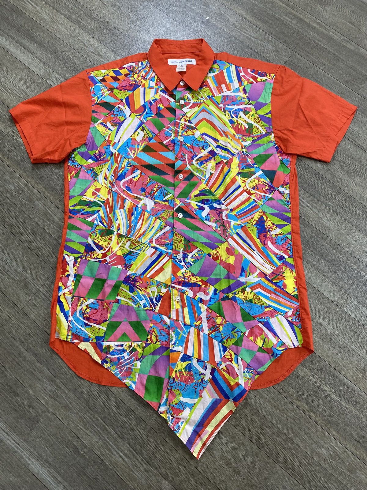Comme des Garcons SHIRT Comme des Garçons SHIRT Psychedelic Pattern Patchwork Shirt Size US L / EU 52-54 / 3 - 1 Thumbnail