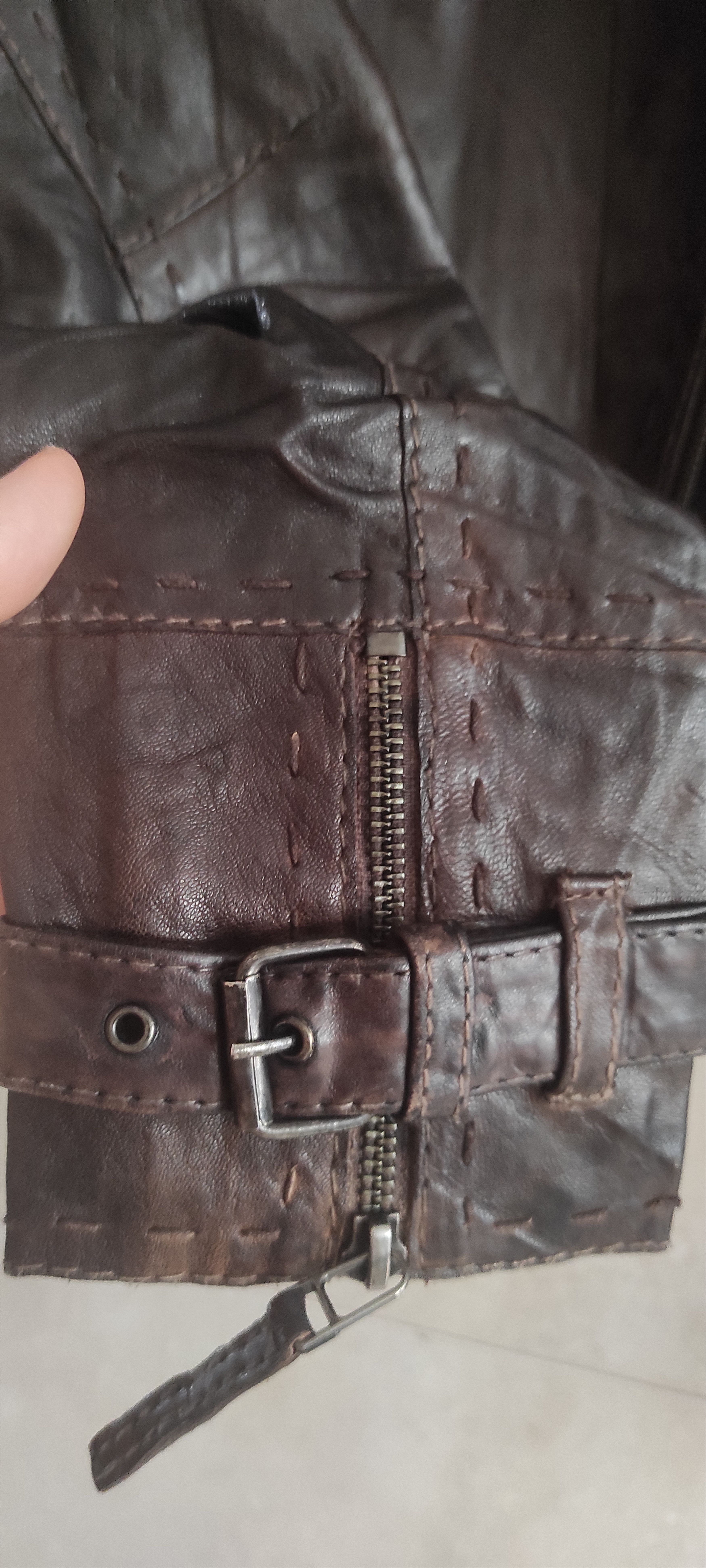 Genuine Leather Claudia Strater Genuine Soft Leather Biker Jacket Brown Size S / US 4 / IT 40 - 23 Thumbnail