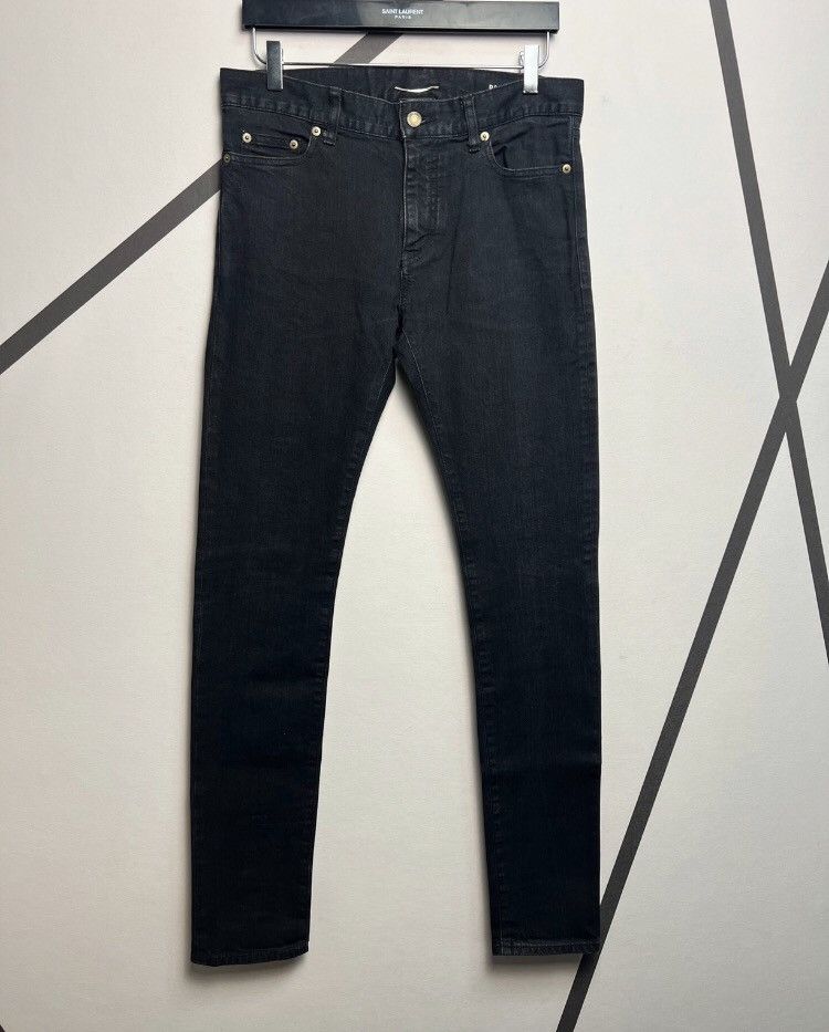 Saint Laurent Paris × Yves Saint Laurent Saint laurent slp 16aw black basic jeans Size US 31 - 1 Thumbnail