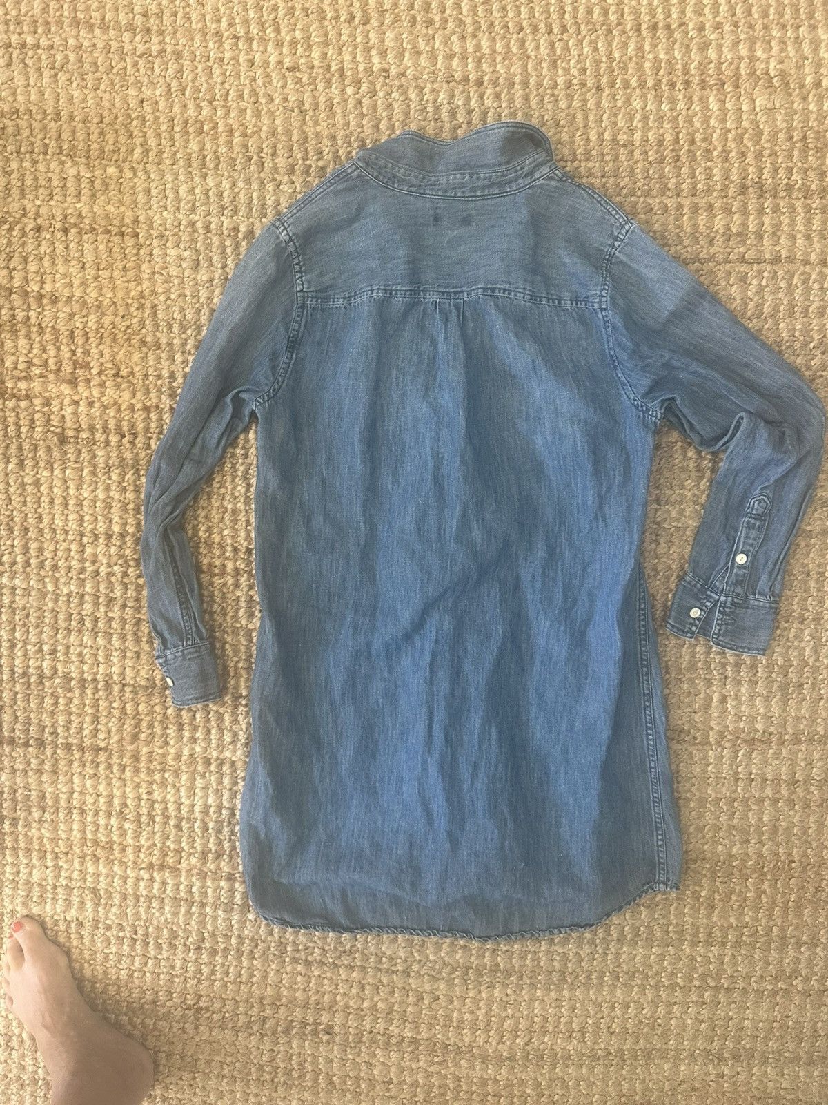 J.Crew J Crew denim 1/2 Button Shirt Dress Knee Length Size 10 Size L / US 10 / IT 46 - 3 Thumbnail
