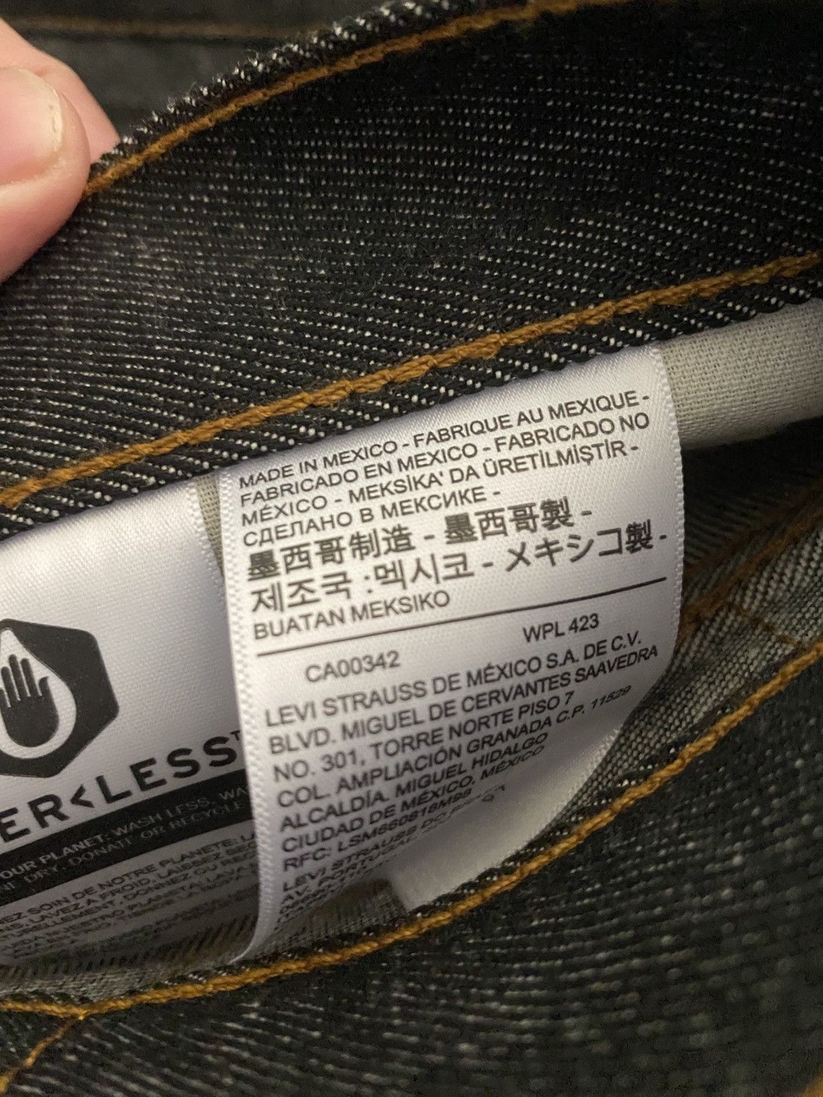 Levi's Levis 501 Raw Denim Jeans Dark Wash Y2K Straight Size US 33 - 12 Thumbnail