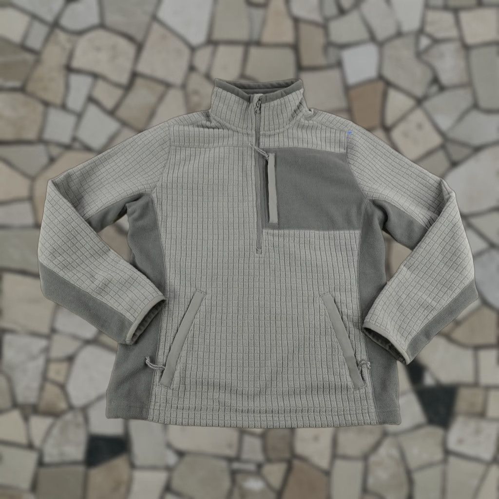 Vintage L.L. Bean Jacket Mens Small Gray Grid Fleece 1/Z Zip Pullover Sweater Mock Neck Size US S / EU 44-46 / 1 - 1 Thumbnail