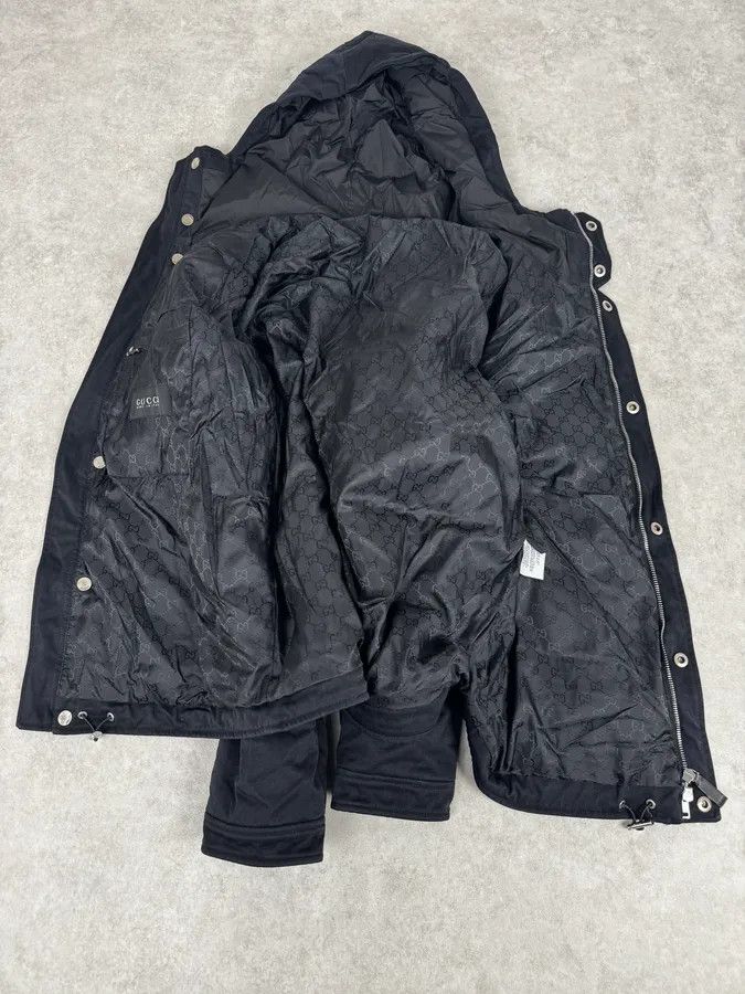 Gucci 2010s Gucci Black Dark Hooded Puffer Jacket Size US M / EU 48-50 / 2 - 7 Thumbnail