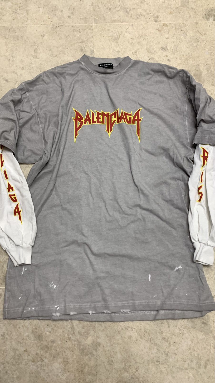 Balenciaga Balenciaga metal LS tee Size US XXL / EU 58 / 5 - 15 Thumbnail