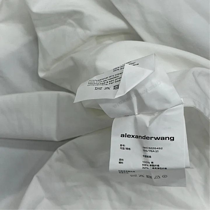 Alexander Wang Alexander Wang SS22 Logo Long Sleeve Shirt Dress - Size S / US 4 / IT 40 - 3 Thumbnail