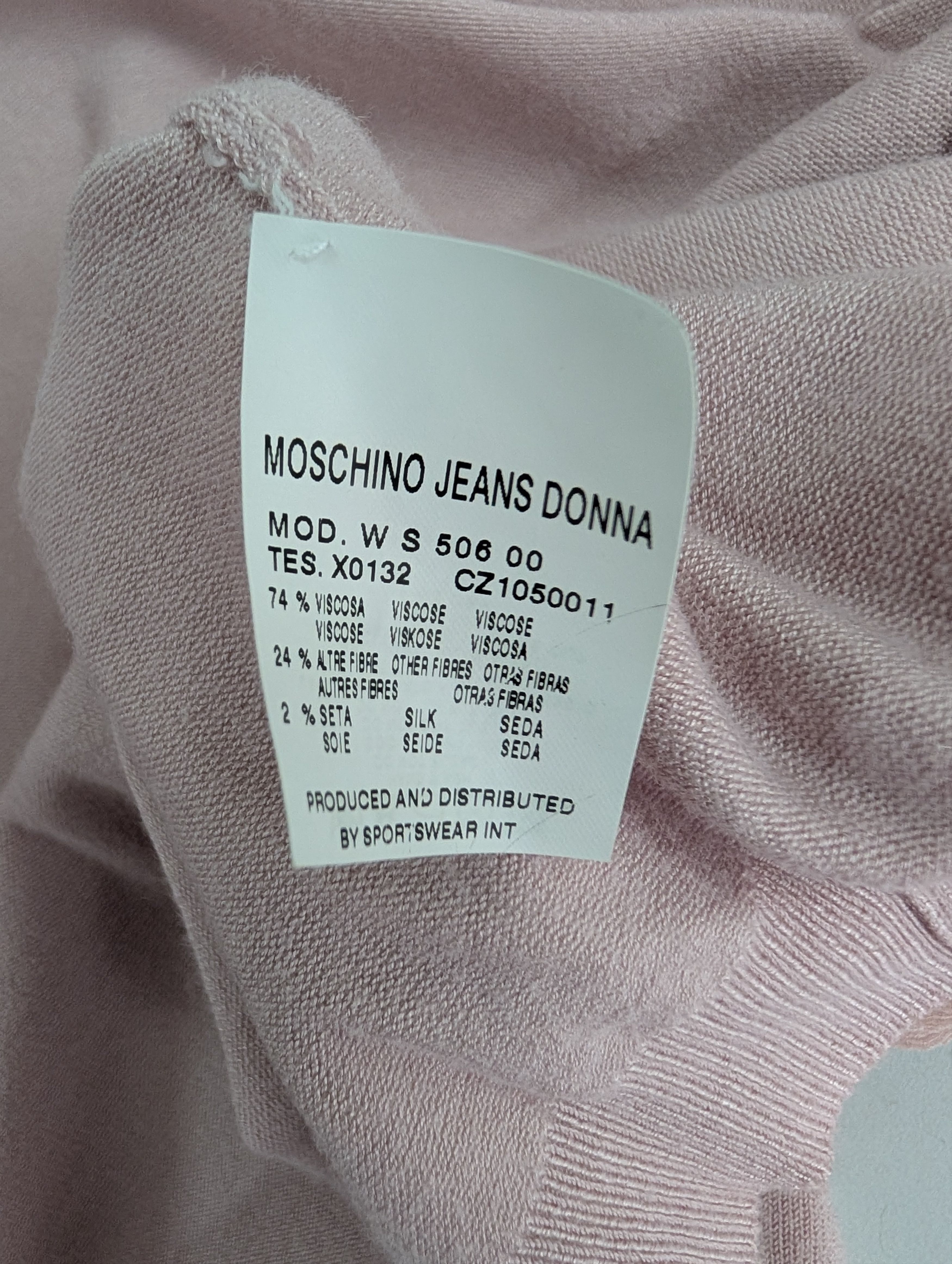 Moschino Pink Mid-sleeves Cardigan with Ruffles Trimming Size S / US 4 / IT 40 - 6 Thumbnail
