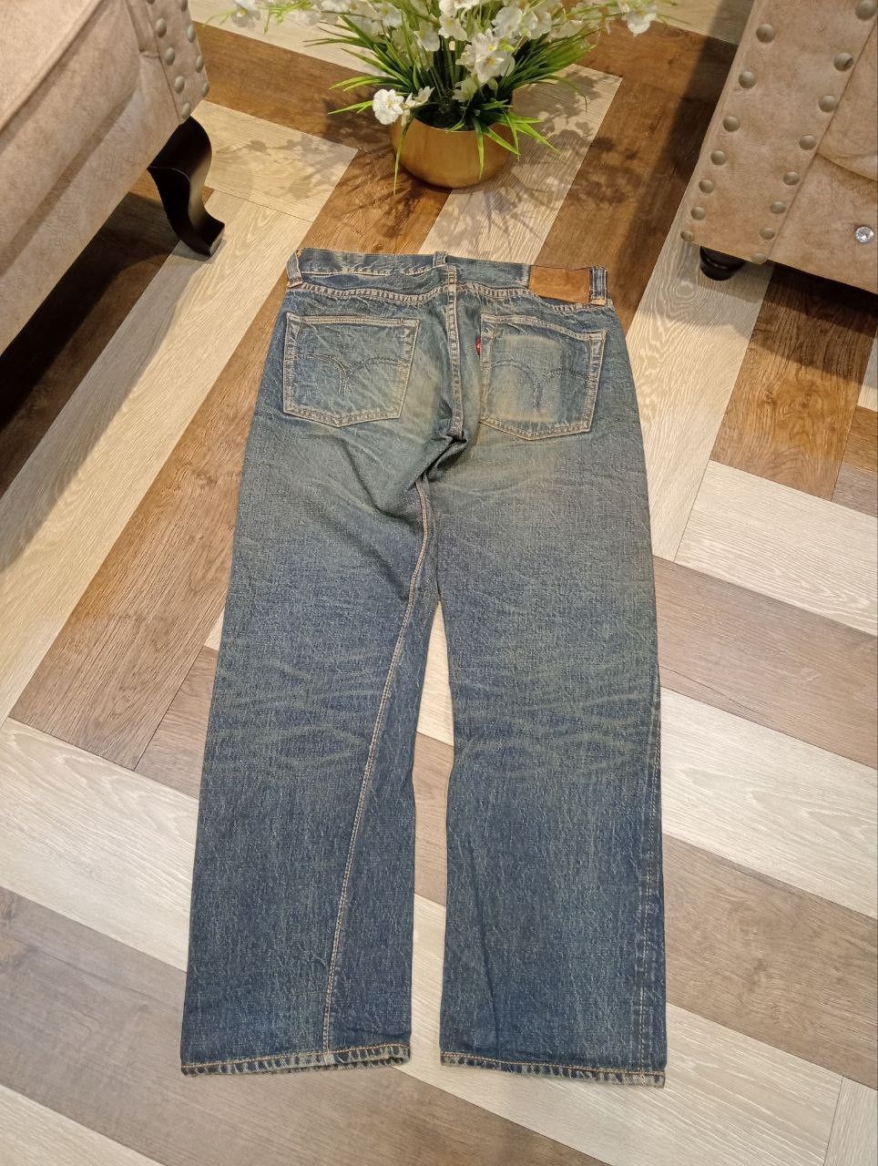 Warehouse BLUE & GRAY BY WAREHOUSE JAPAN WASHED BLUE SELVEDGE DENIM Size US 33 - 12 Thumbnail