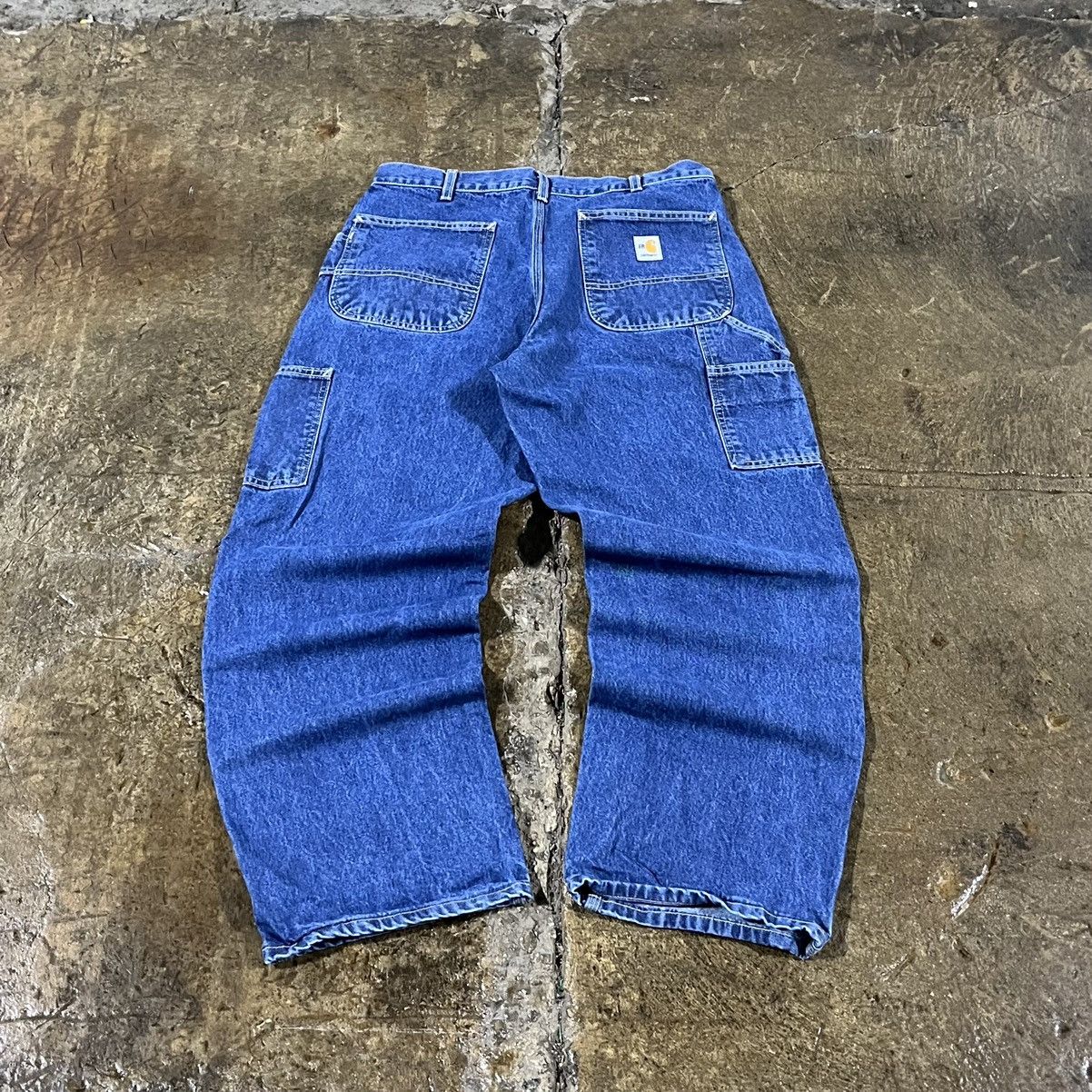 Carhartt × Vintage Crazy Vintage Carhartt Carpenter Jeans Baggy Workwear Skater Size US 33 - 1 Thumbnail