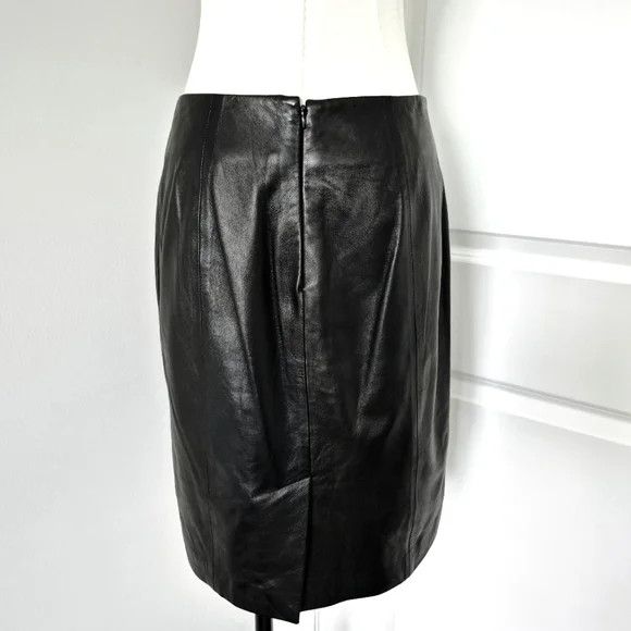 Talbots Leather Pencil Skirt Sz 6P Classic Fall Party Spring Winter Size 28" / US 6 / IT 42 - 8 Thumbnail