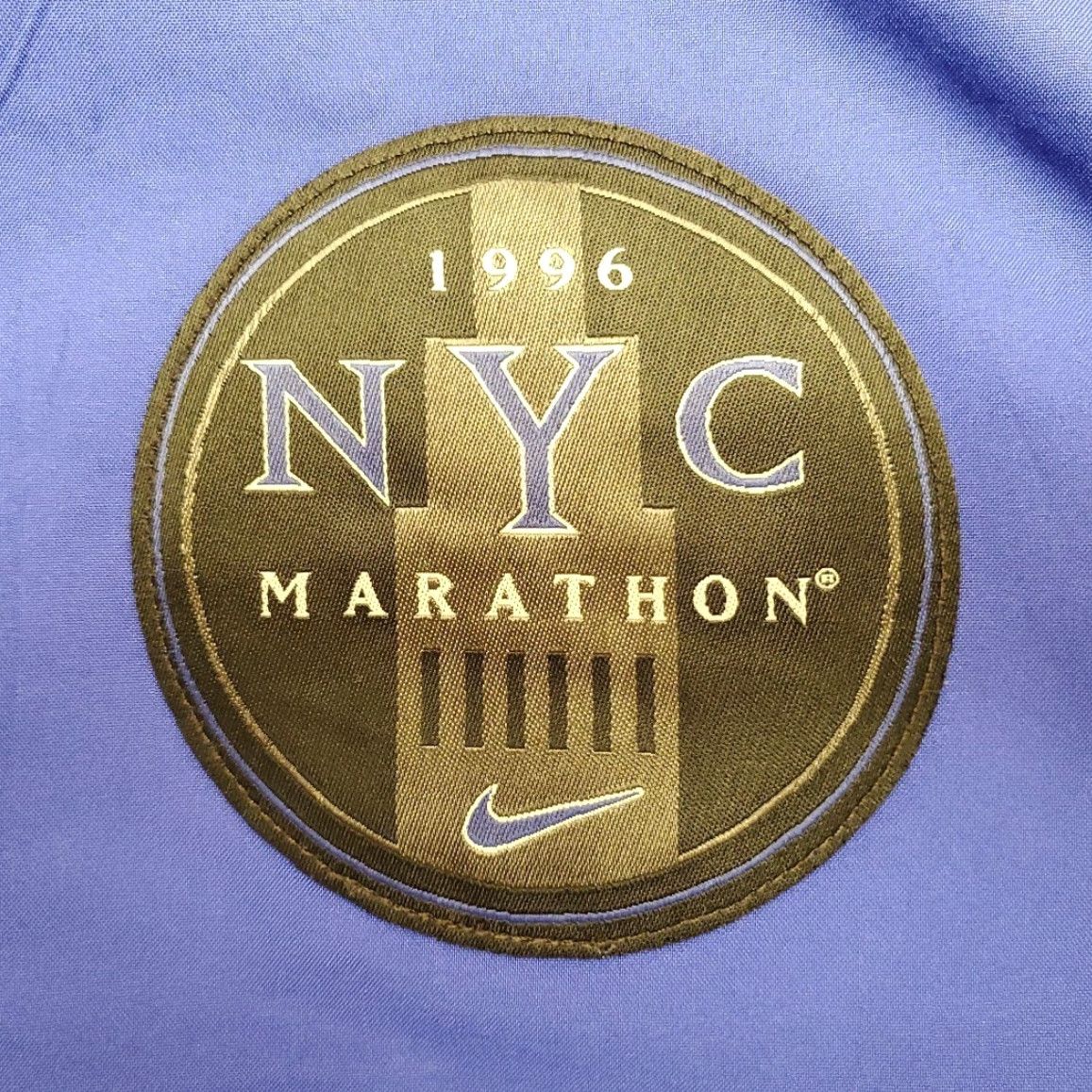 Nike VINTAGE Nike Jacket Mens XL Blue Storm Fit Windbreaker 1996 NYC Marathon 90s y2k Size US XL / EU 56 / 4 - 2 Thumbnail