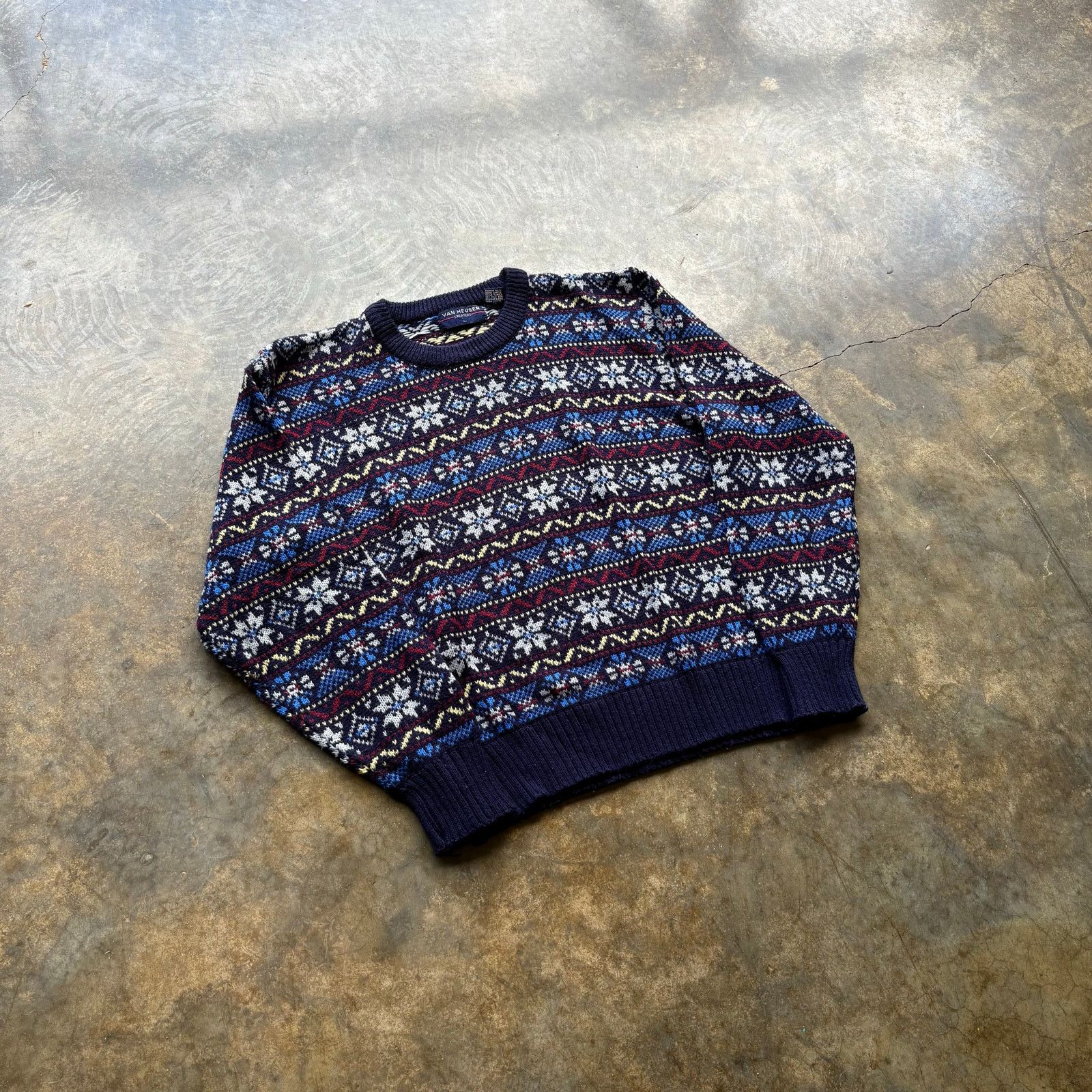 Van Heusen Crazy Vintage 90s Van Heusen Knit Sweater Size US M / EU 48-50 / 2 - 2 Thumbnail
