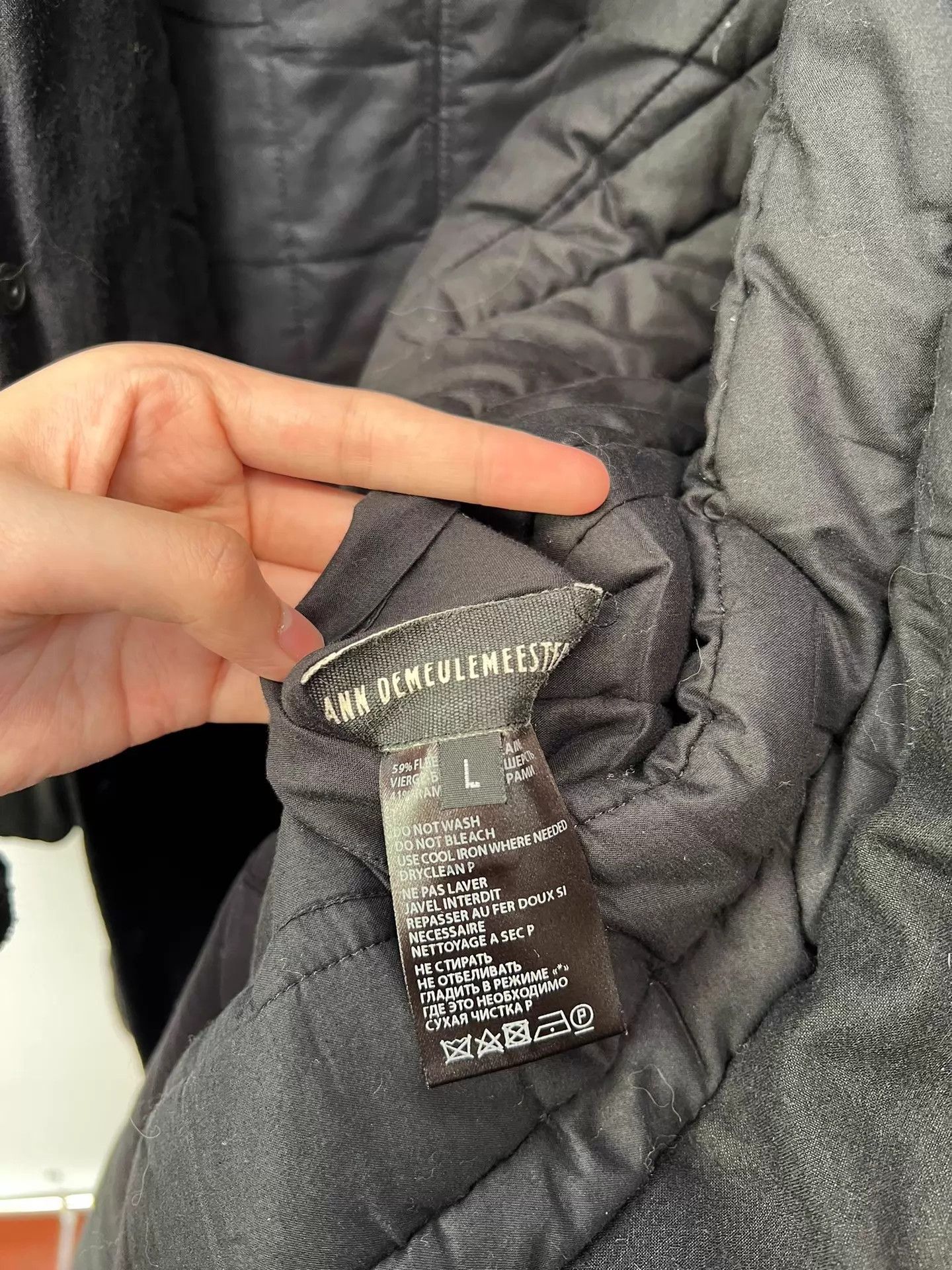 Ann Demeulemeester Ann Demeulemeester Long Scarf Wool-Cotton Blend Coat Size US L / EU 52-54 / 3 - 6 Thumbnail