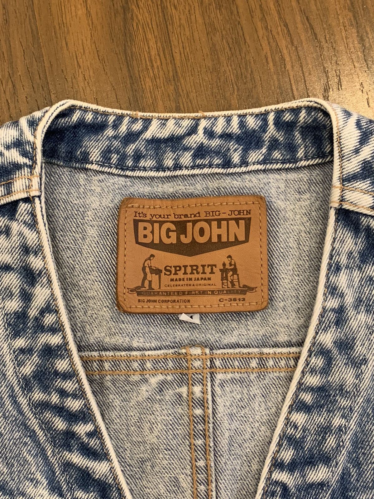 Vintage Denim vest BIG JOHN Size M / US 6-8 / IT 42-44 - 2 Thumbnail