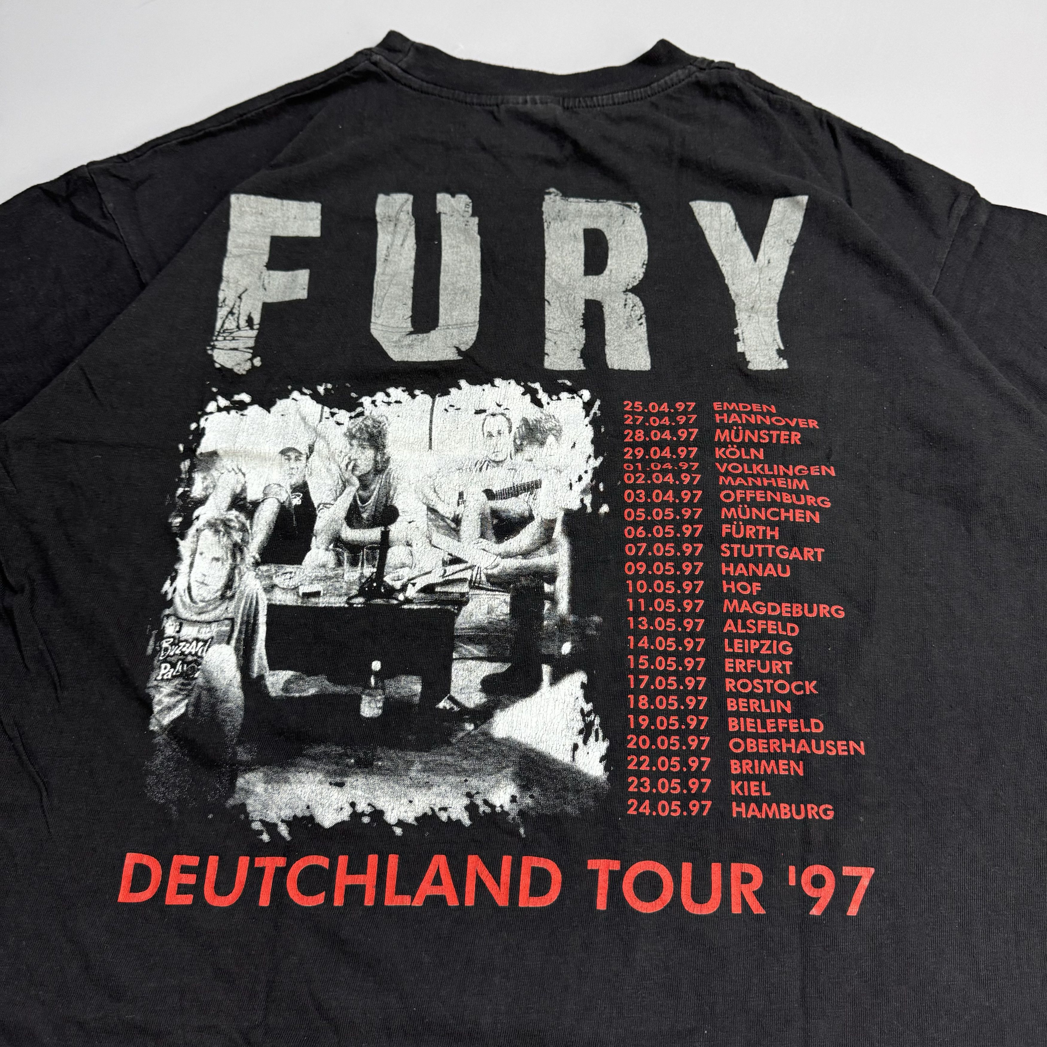 Band Tees × Vintage FURY BRILLIANT THIEVES DEUTCHLAND TOUR 1997 BAND T SHIRT Size US XL / EU 56 / 4 - 3 Thumbnail