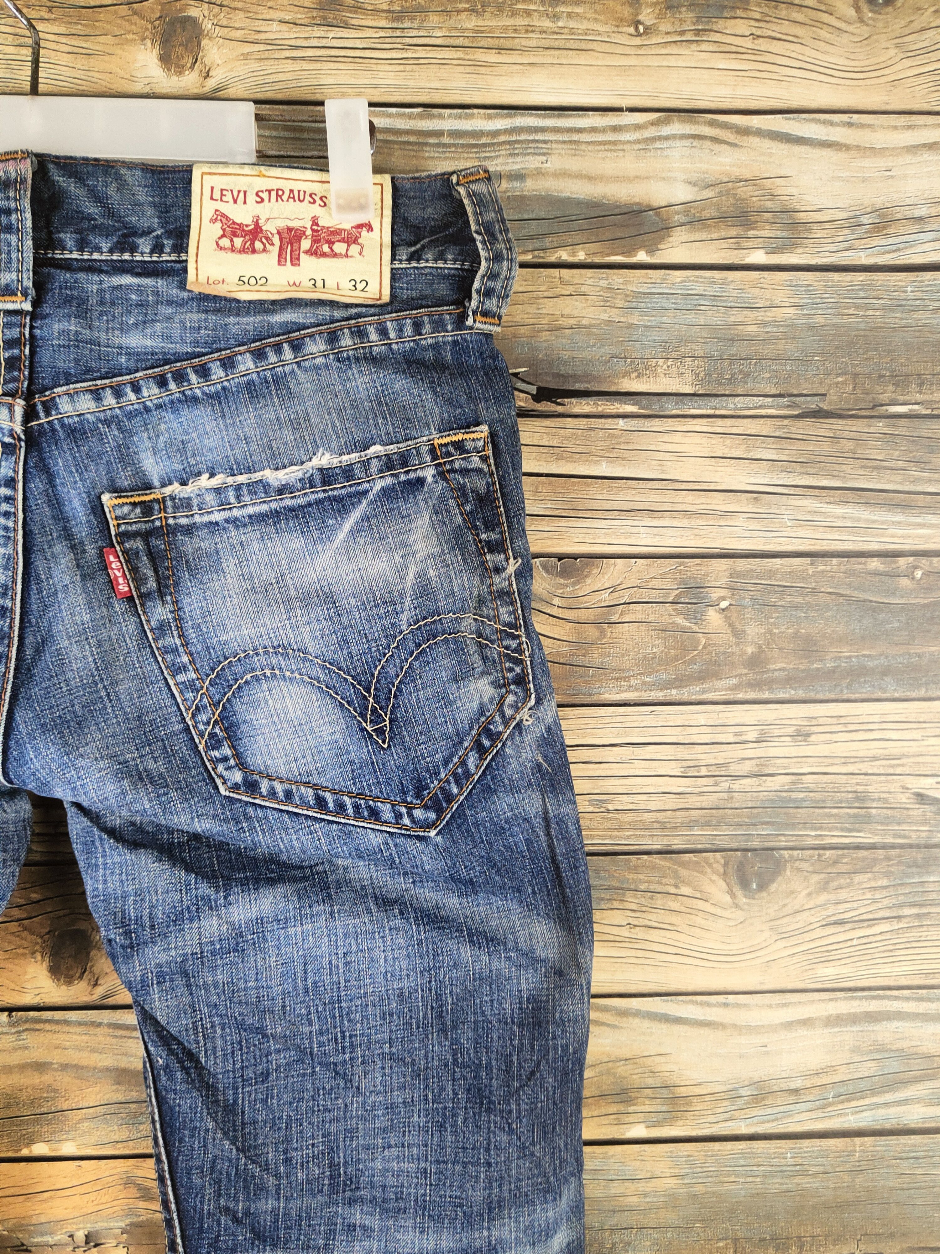 Levi's Levi's Dark Blue Distressed Ripped Jeans #S2854 Size US 31 - 11 Thumbnail