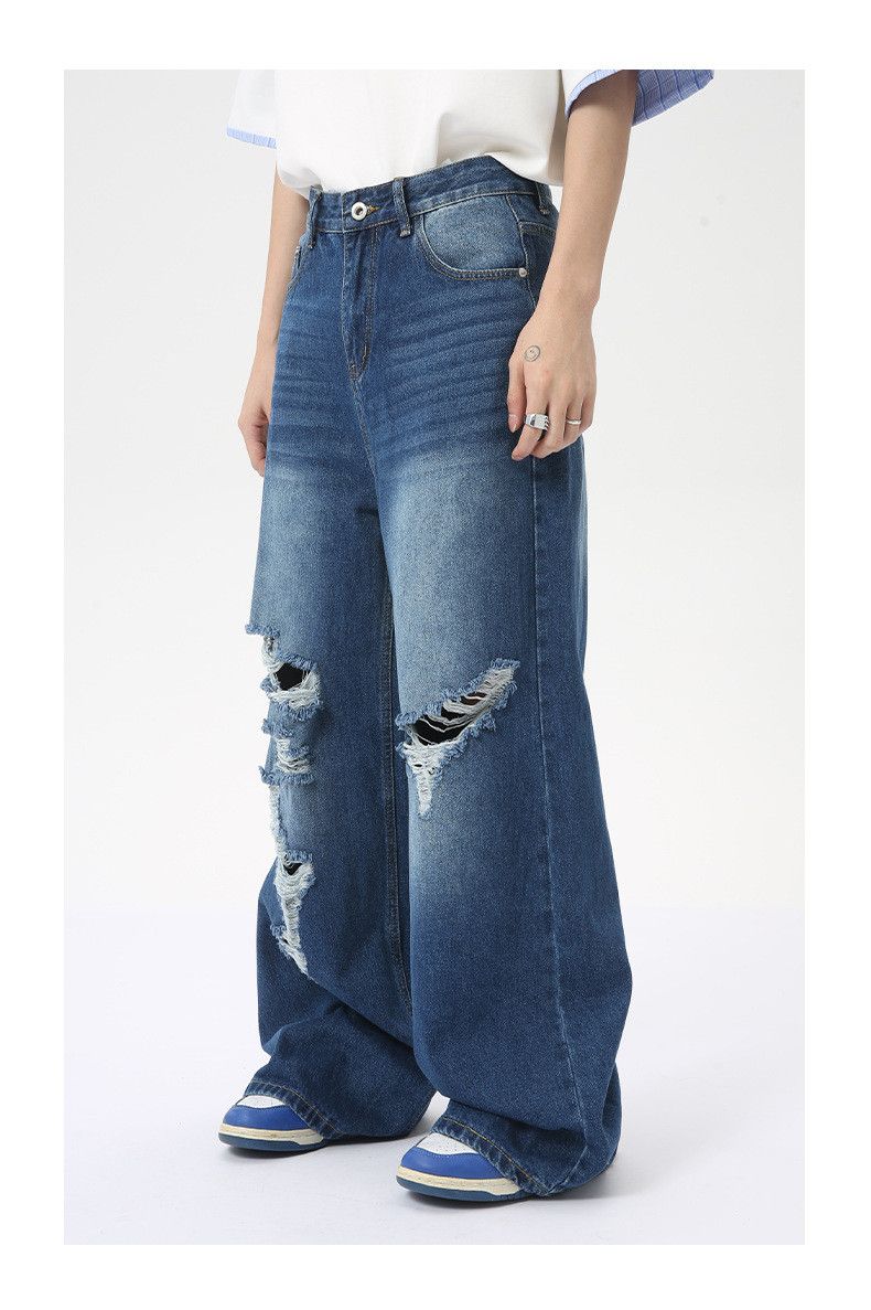 Japanese Brand × Jean Japanese retro fashion distressed washed jeans Size US 32 / EU 48 - 6 Thumbnail