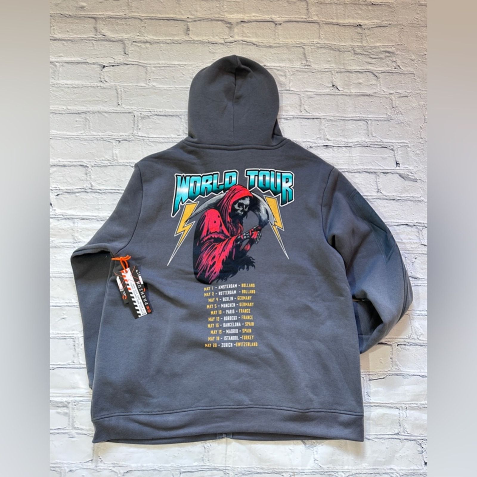 Other NWT RGSTR World Tour Full Zip Hoodie Jacket in Gray Size US XXL / EU 58 / 5 - 4 Thumbnail