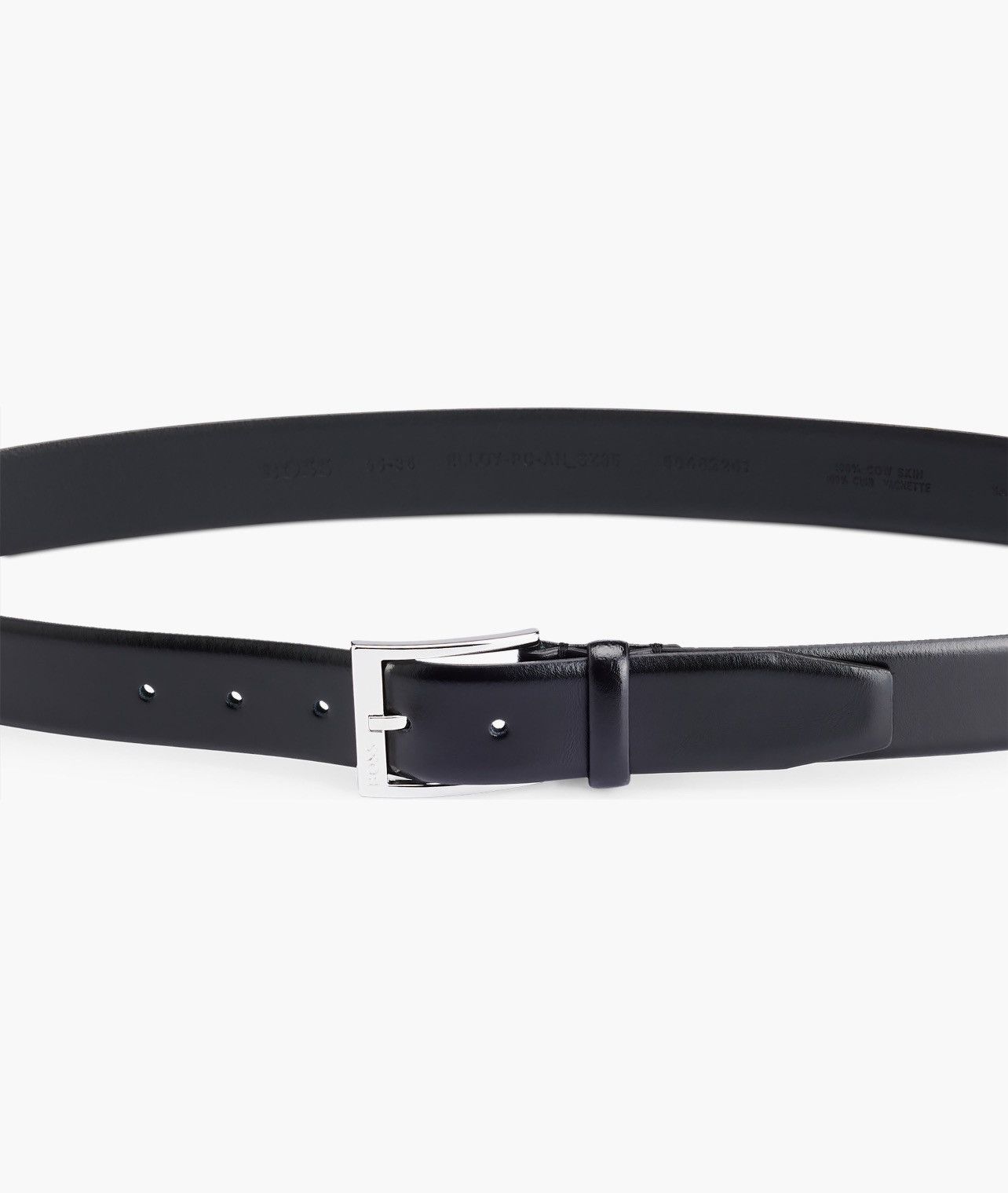 Hugo Boss Hugo boss black leather belt men’s 38 new Size 38 - 4 Thumbnail