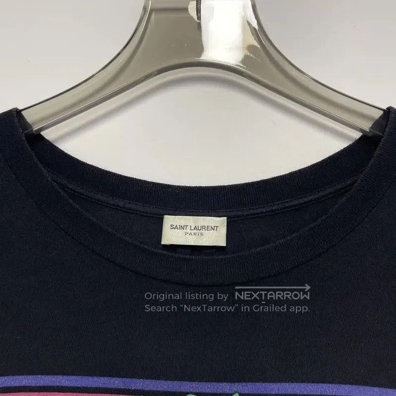 Yves Saint Laurent YSL Black Cotton Graphic Short Sleeve T-Shirt . Size M / US 6-8 / IT 42-44 - 3 Thumbnail