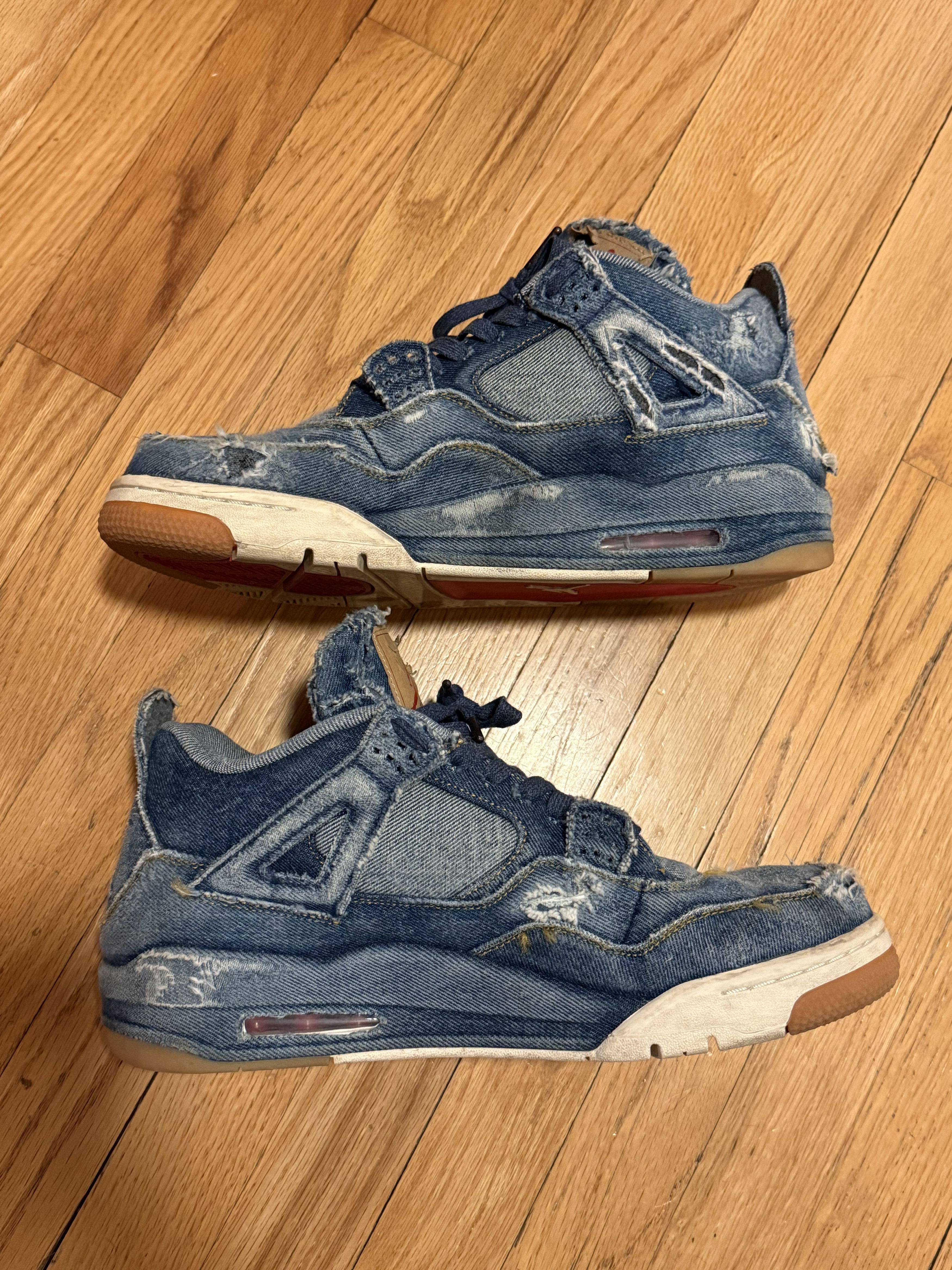 Jordan Brand × Levi's Distressed Custom Air Jordan 4 Retro Levi’s Denim Size 12 Size US 12 / EU 45 - 10 Thumbnail