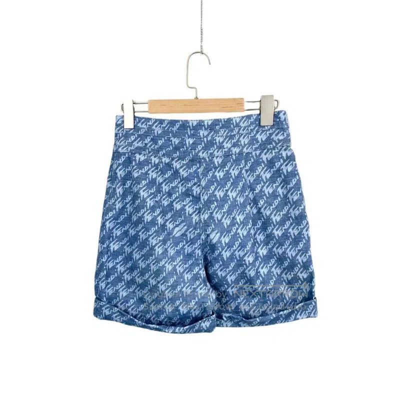 Fendi Fendi Cotton Logo Full Print Short Pants Size 25" / US 0 / IT 36 - 1 Thumbnail