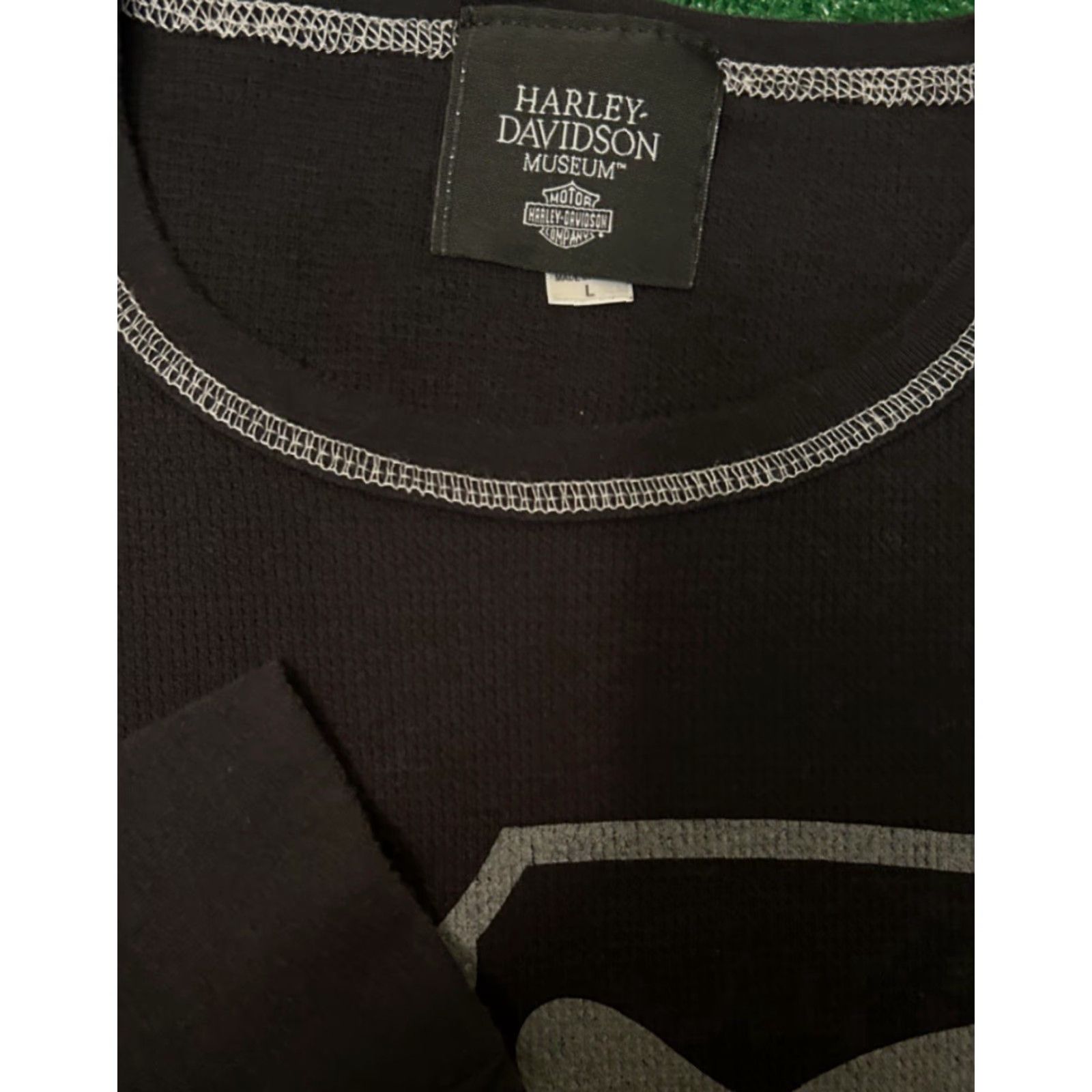 Harley Davidson VINTAGE Harley-Davidson Long Sleeve Thermal Shirt L Biker Skull Logo 90s Y2K Black Mens Size US L / EU 52-54 / 3 - 2 Thumbnail