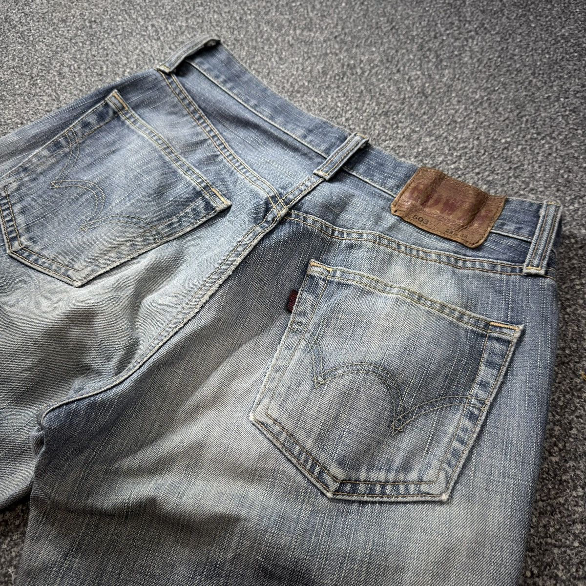 Kapital 🇯🇵 Japanese Heavy Faded Edwin 503 Distressed Denim Size US 28 / EU 44 - 7 Thumbnail