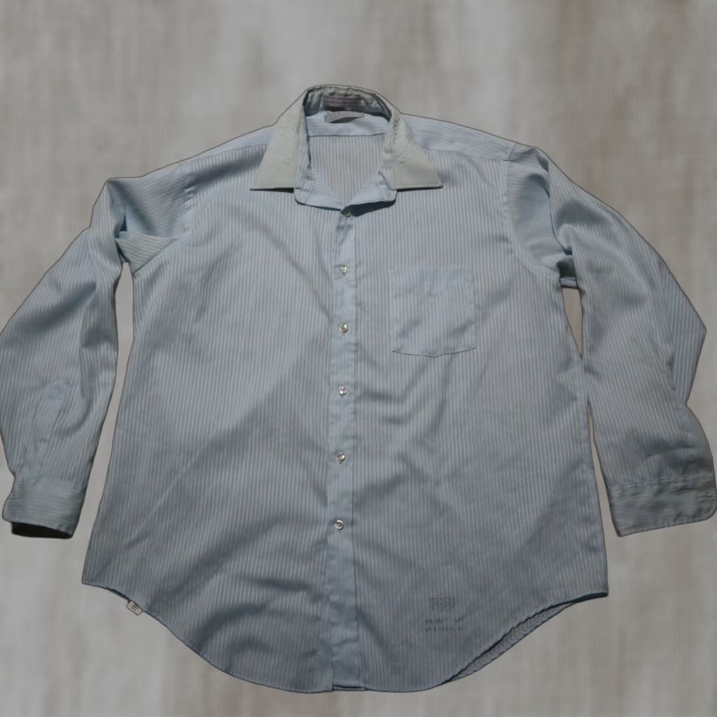 Vintage Andhurst Shirt Mens XL Blue Stripes Button-Down Long Sleeve 80s 90s Casual Travel Size US XL / EU 56 / 4 - 1 Thumbnail