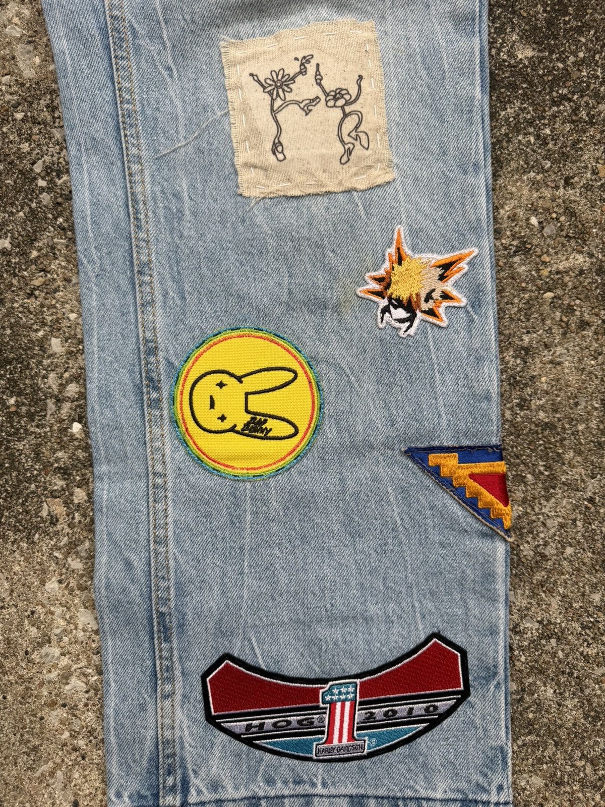 Topman Custom Rework Topman Straight Fit Jeans 1of1 - Patchwork Size US 30 / EU 46 - 6 Thumbnail