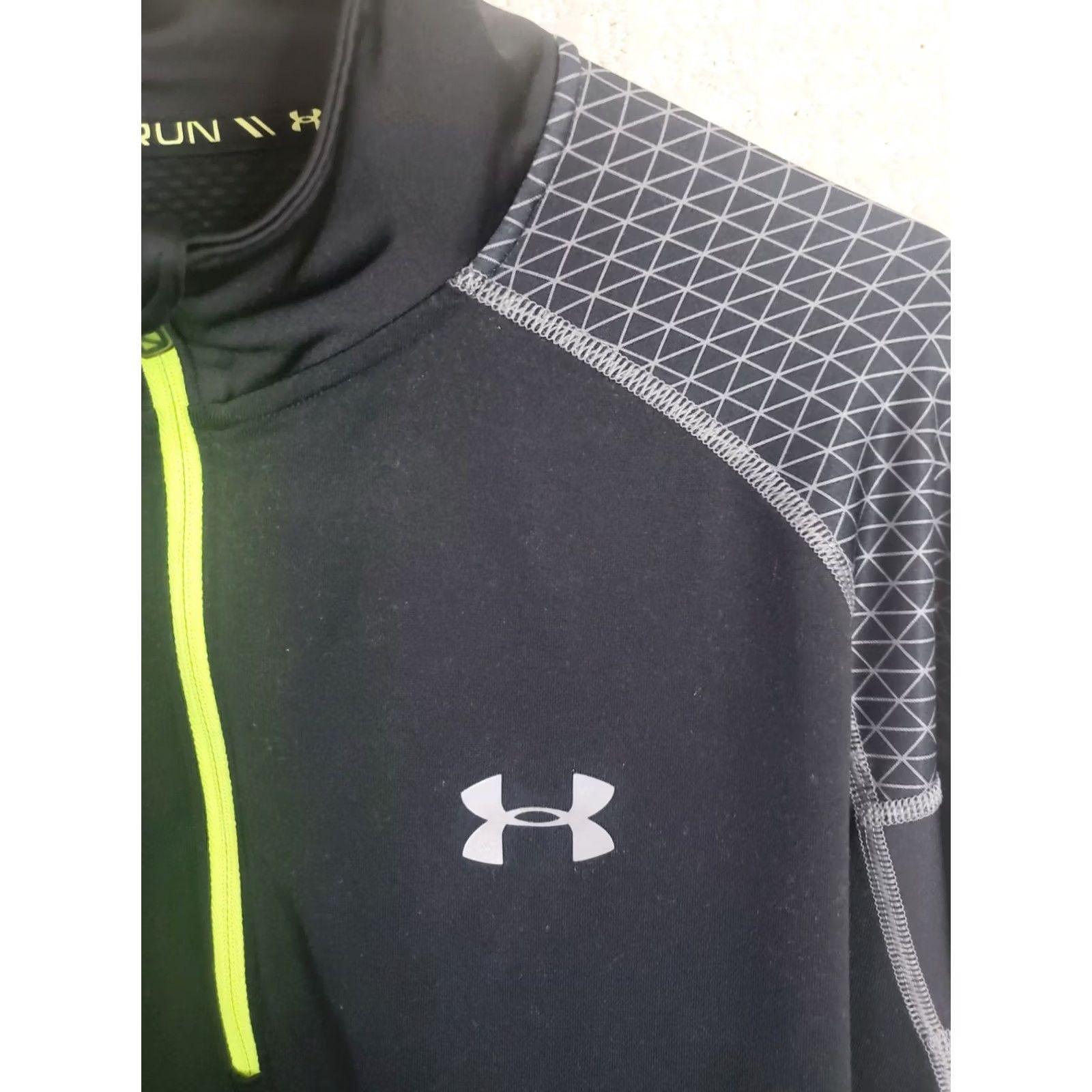 Under Armour Under Armour Shirt Men XL Black Mock Neck 1/4 Zip Long Sleeve ColdGear Thumb Hole Athletic Shirt Size US XL / EU 56 / 4 - 4 Thumbnail