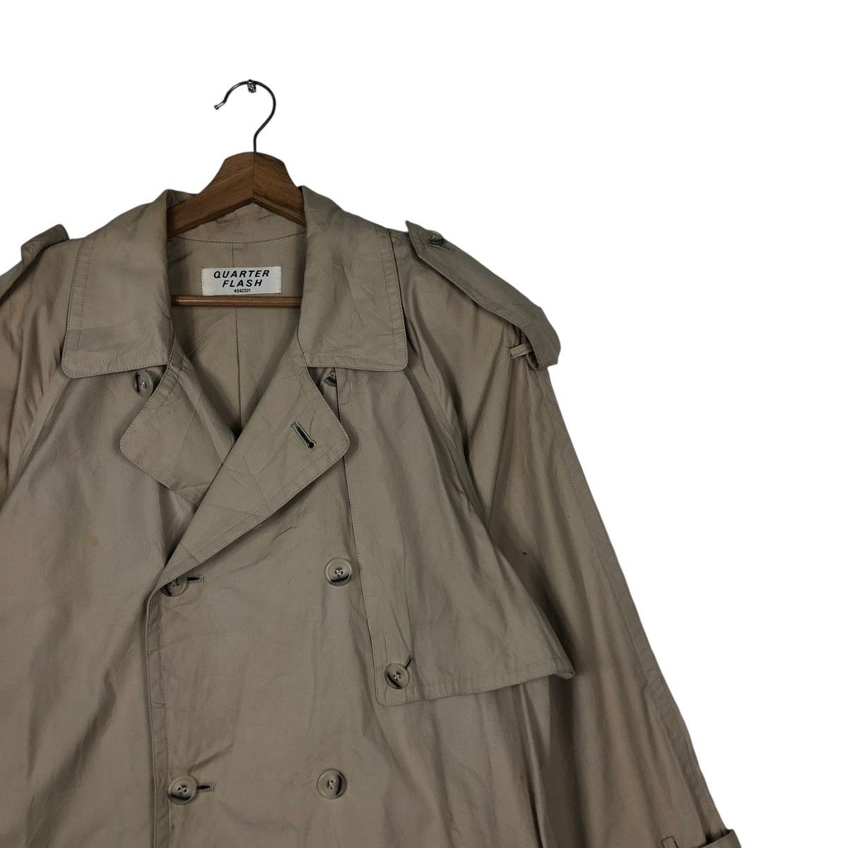 Japanese Brand 🔥VINTAGE TRENCH COATS DOUBLE BREAST QUARTER FLASH 4042331 Size US M / EU 48-50 / 2 - 9 Thumbnail