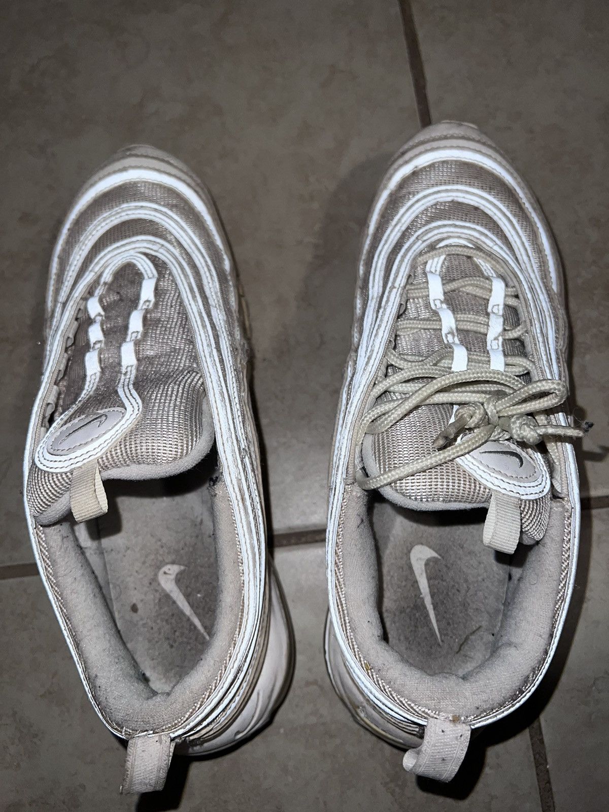 Nike Nike Air Max 97 Triple White Wolf Grey Size US 10.5 / EU 43-44 - 5 Thumbnail