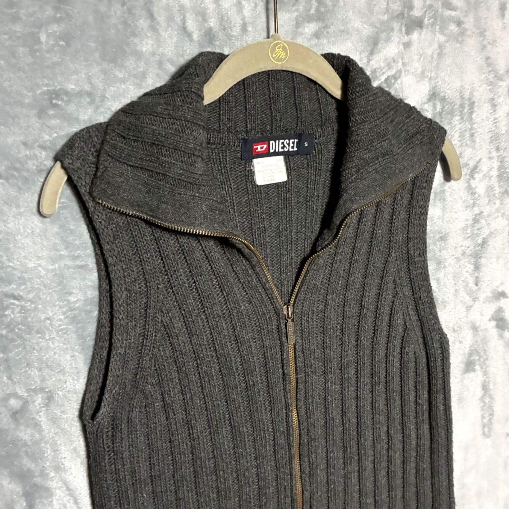 Diesel VINTAGE Diesel Ribbed Knit Full Zip Sweater Vest Charcoal Grey Made in Italy Small Womens Size S / US 4 / IT 40 - 5 Thumbnail