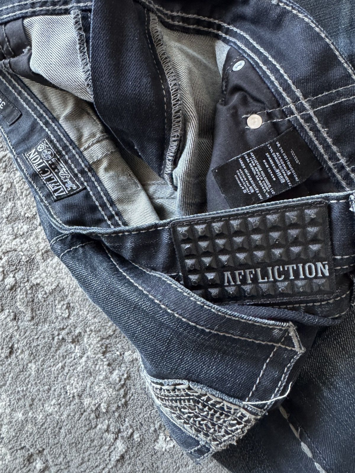 Affliction Vintage Y2K Affliction Ace Jeans cyber grunge goth Size US 36 / EU 52 - 7 Thumbnail