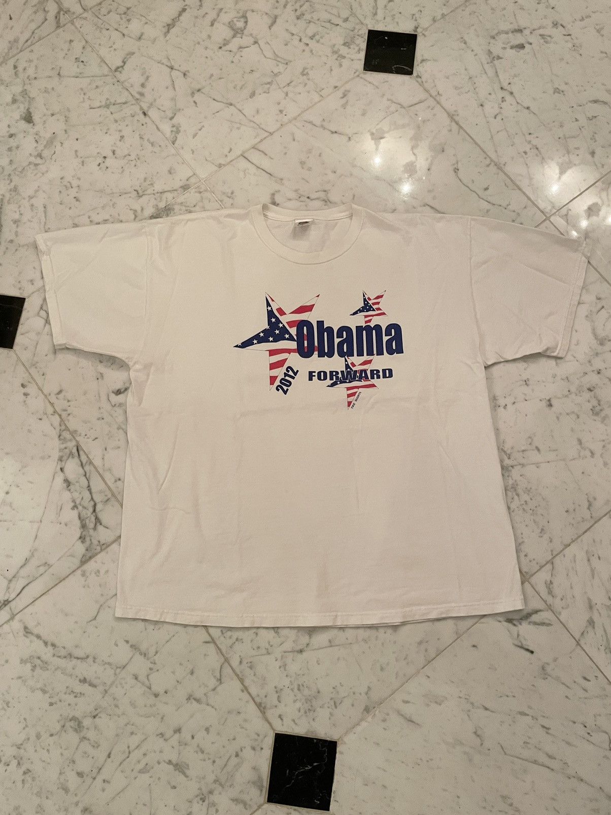 Vintage Vintage Barack Obama 2012 Forward Tee Size US XL / EU 56 / 4 - 2 Thumbnail