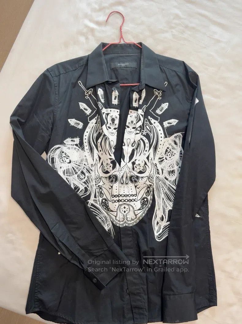 Givenchy Givenchy Size38 FW22 Black Gray Faded Lining Velvet Letteri Size US M / EU 48-50 / 2 - 1 Thumbnail