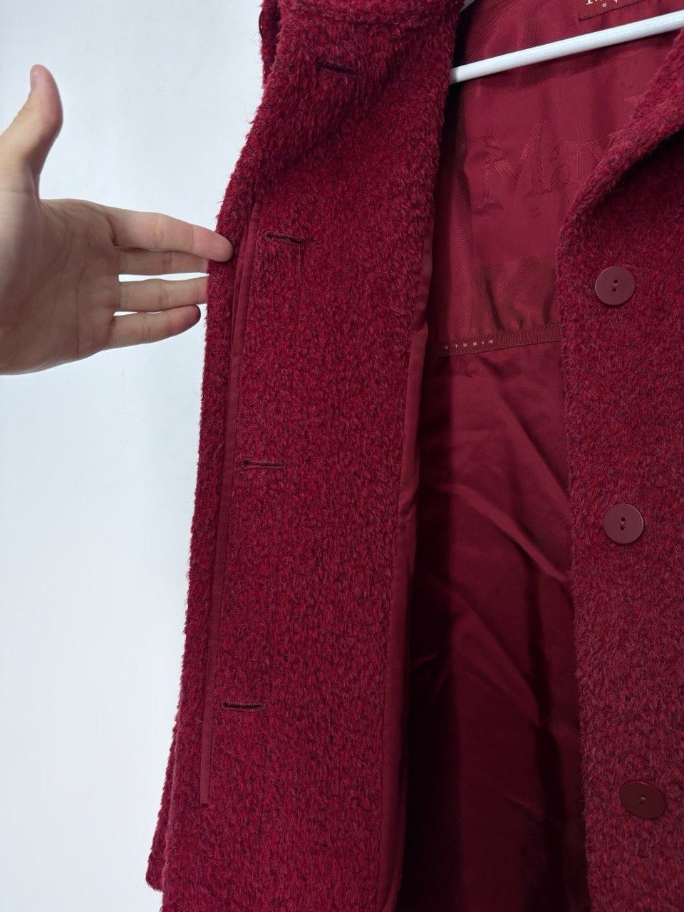Max Mara Max Mara Studio Vintage Alpaca Wool Hot Red Coat High Collar Size M / US 6-8 / IT 42-44 - 17 Thumbnail