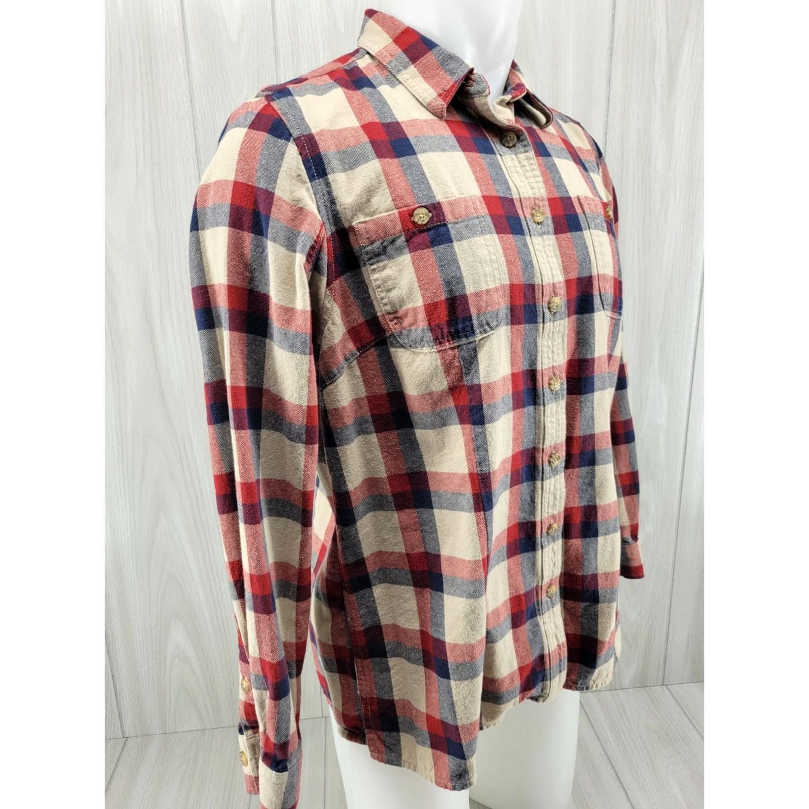 Vintage Duluth Men's L Flannel Button-Down Shirt Red Plaid Hunting Outdoors Banter Size US L / EU 52-54 / 3 - 4 Thumbnail