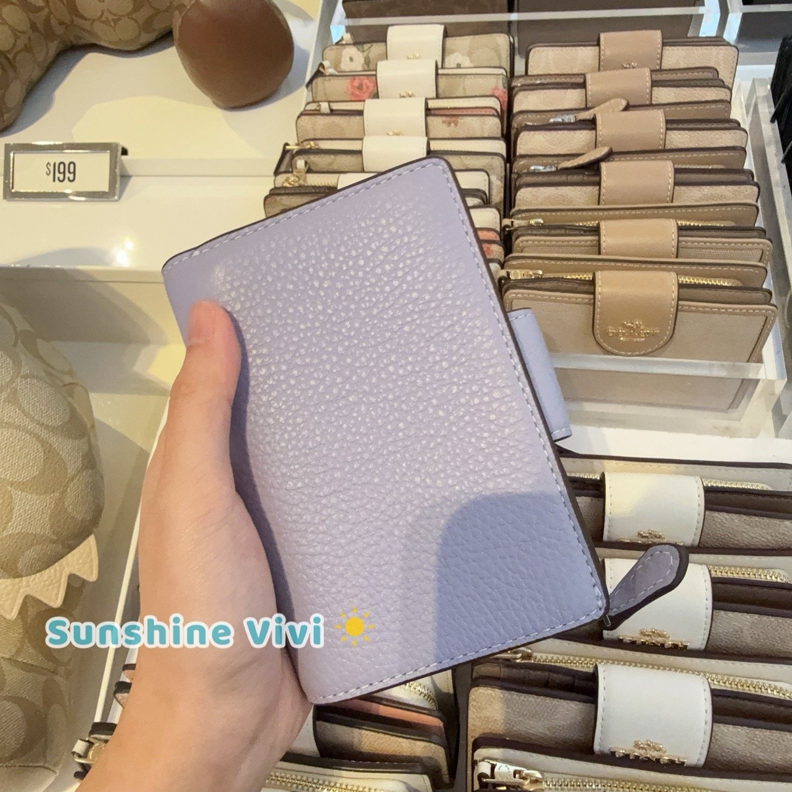 Coach NWT Coach Medium Corner Zip Wallet CBO41 Mist Light Purple Size ONE SIZE - 3 Thumbnail