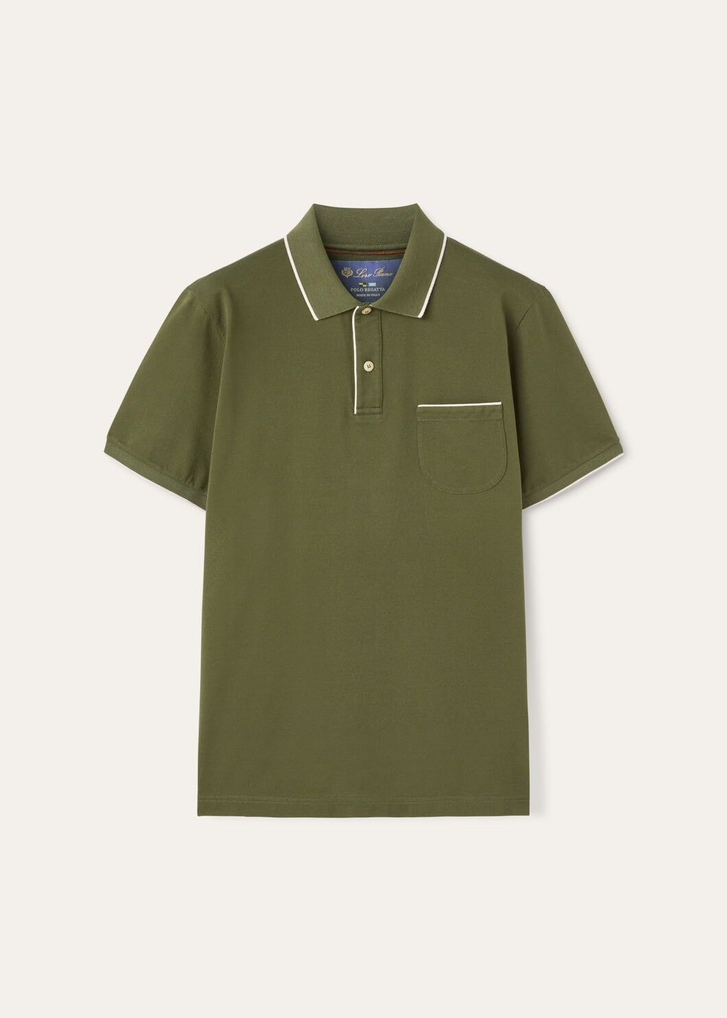 Loro Piana o1w1db10125 FAI0485 Regatta Polo Shirt in Green Size US XL / EU 56 / 4 - 1 Thumbnail