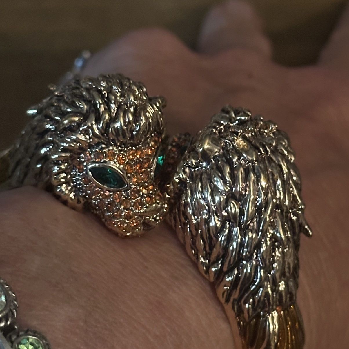Vintage Vintage JC Thailand lions head wrap bangle bracelet Size ONE SIZE - 3 Thumbnail