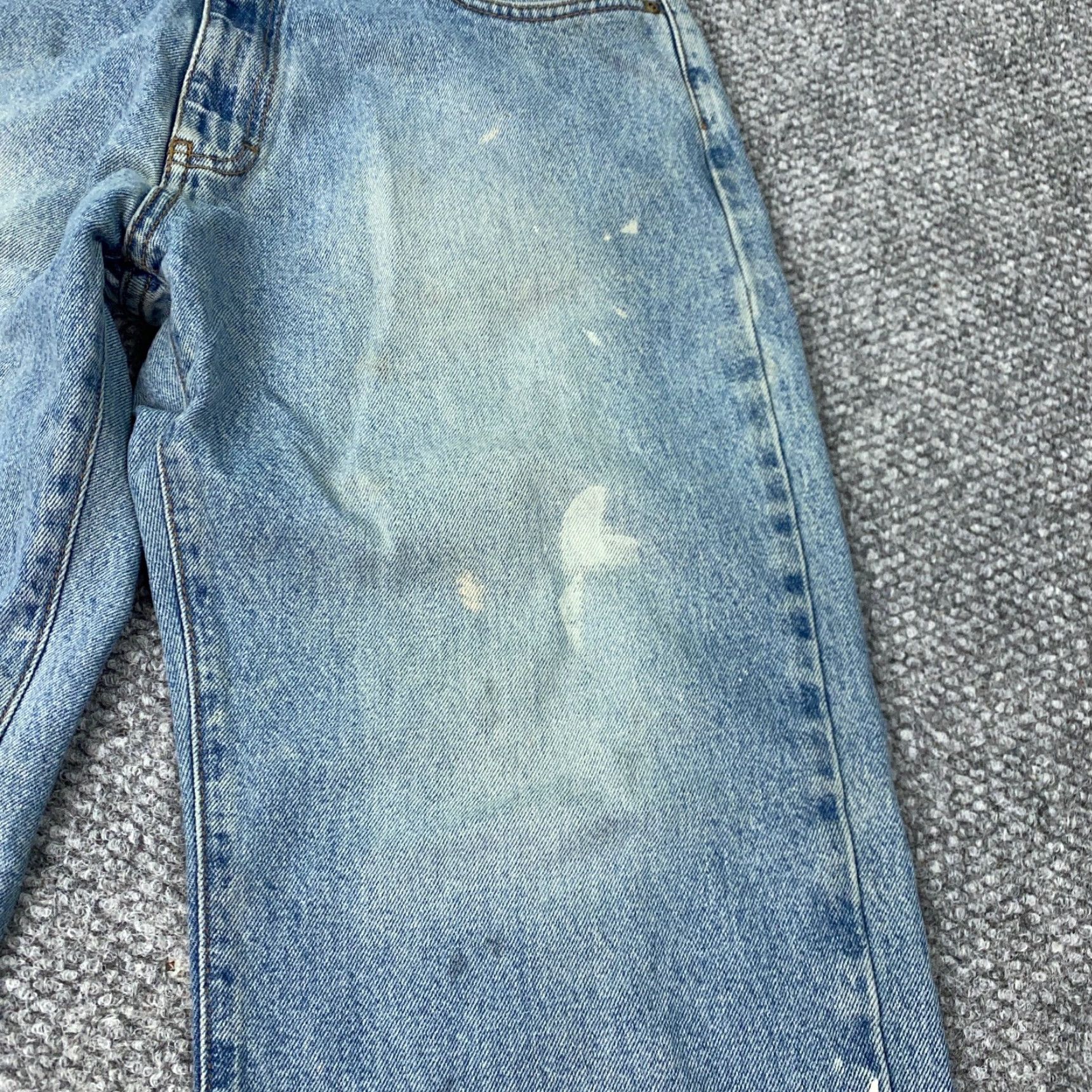 Thrasher VINTAGE Bullhead Jeans 90s Distressed Blue Regular Fit 30x31 Baggy Loose Mens Size US 30 / EU 46 - 5 Thumbnail