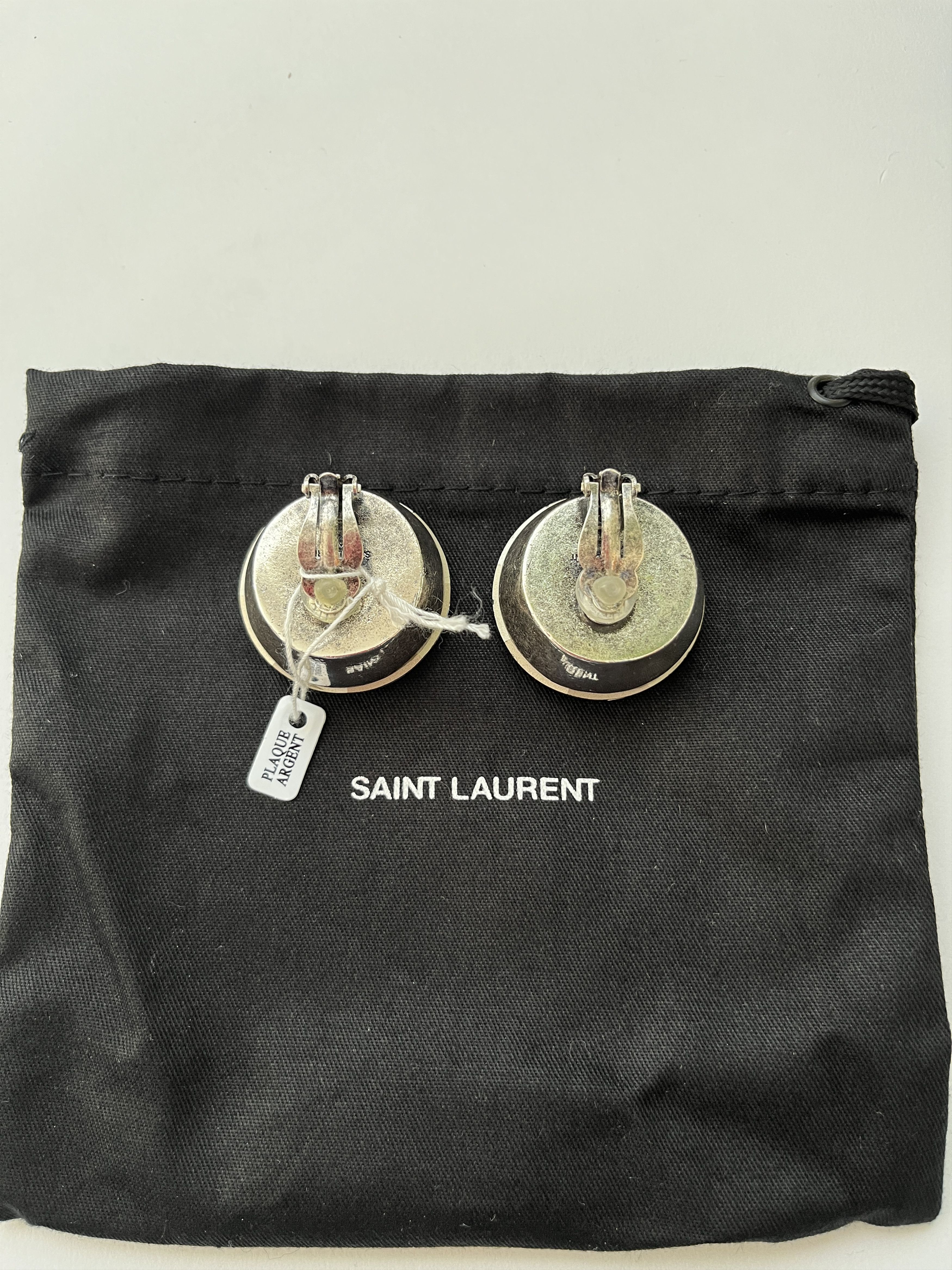 Saint Laurent Paris ⚡️QUICK SALE⚡️Saint Laurent Silver Plated Crystal Earrings Size ONE SIZE - 5 Thumbnail