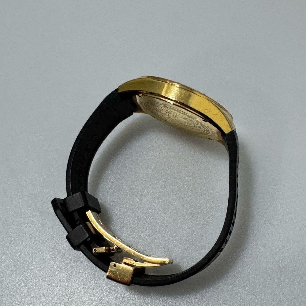 Versace Versace V-Man Black Dial Rubber Strap Men’s Watch Gold Size ONE SIZE - 5 Thumbnail