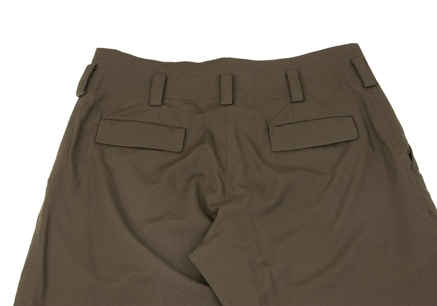 Yohji Yamamoto Wool Wide Pants Khaki
