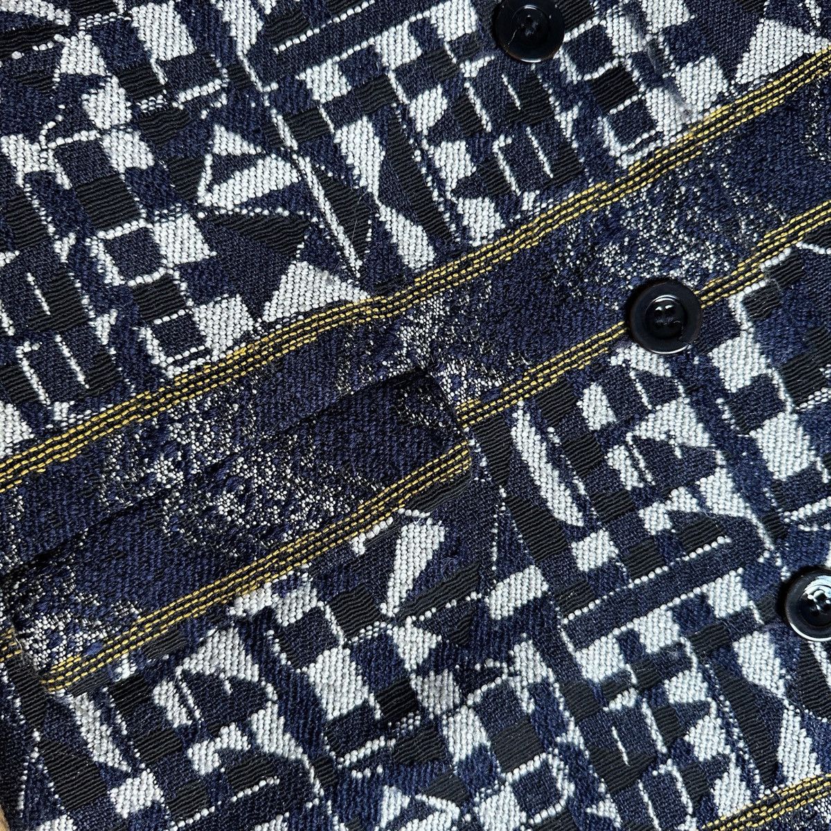 Other Sessùn Geometric Jacquard Oversized Blazer Jacket Navy XS Size XS / US 0-2 / IT 36-38 - 6 Thumbnail