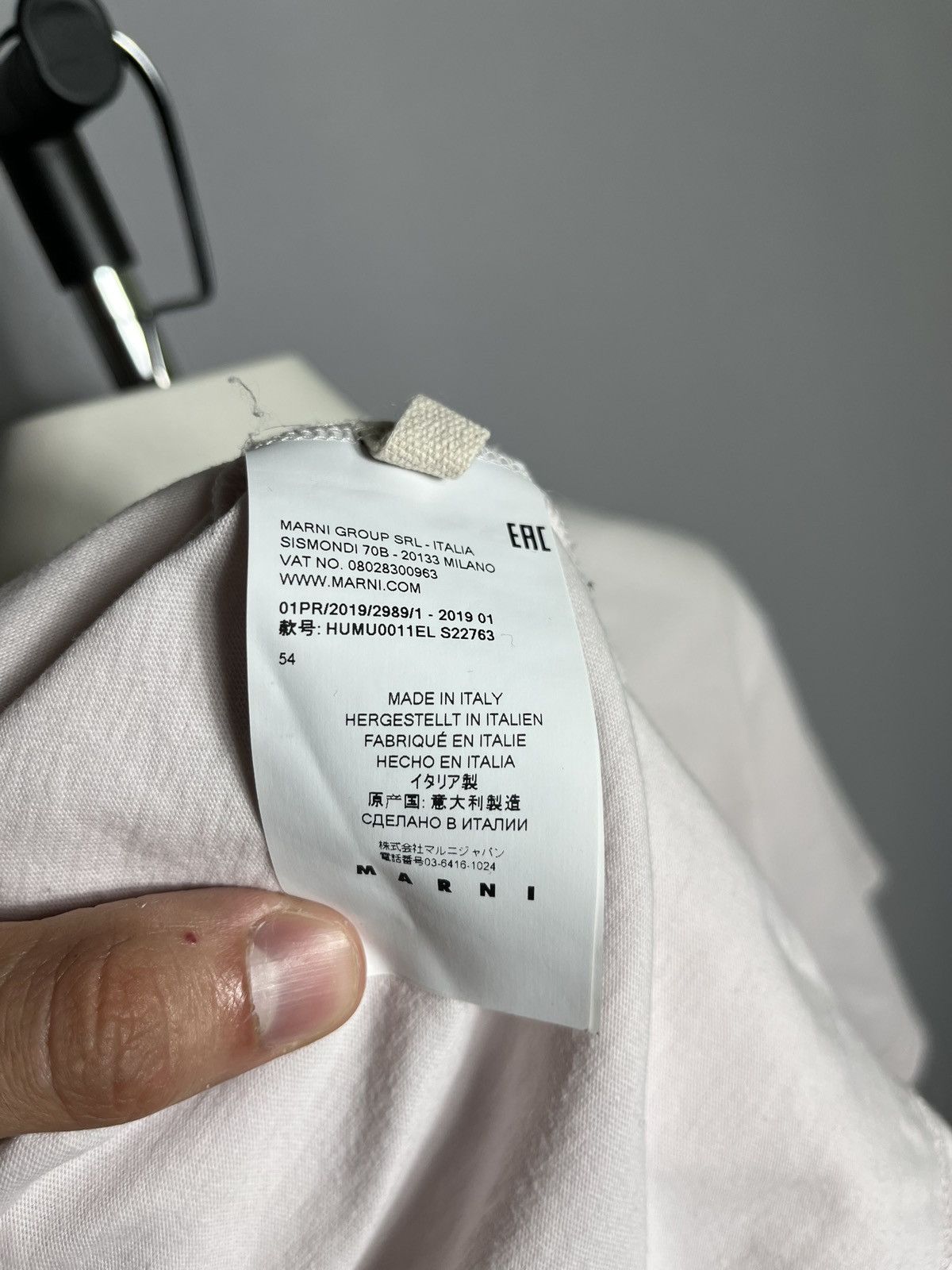 Marni marni humu0011el mens t-shirt light pink short sleeve cotton Size US XL / EU 56 / 4 - 8 Thumbnail