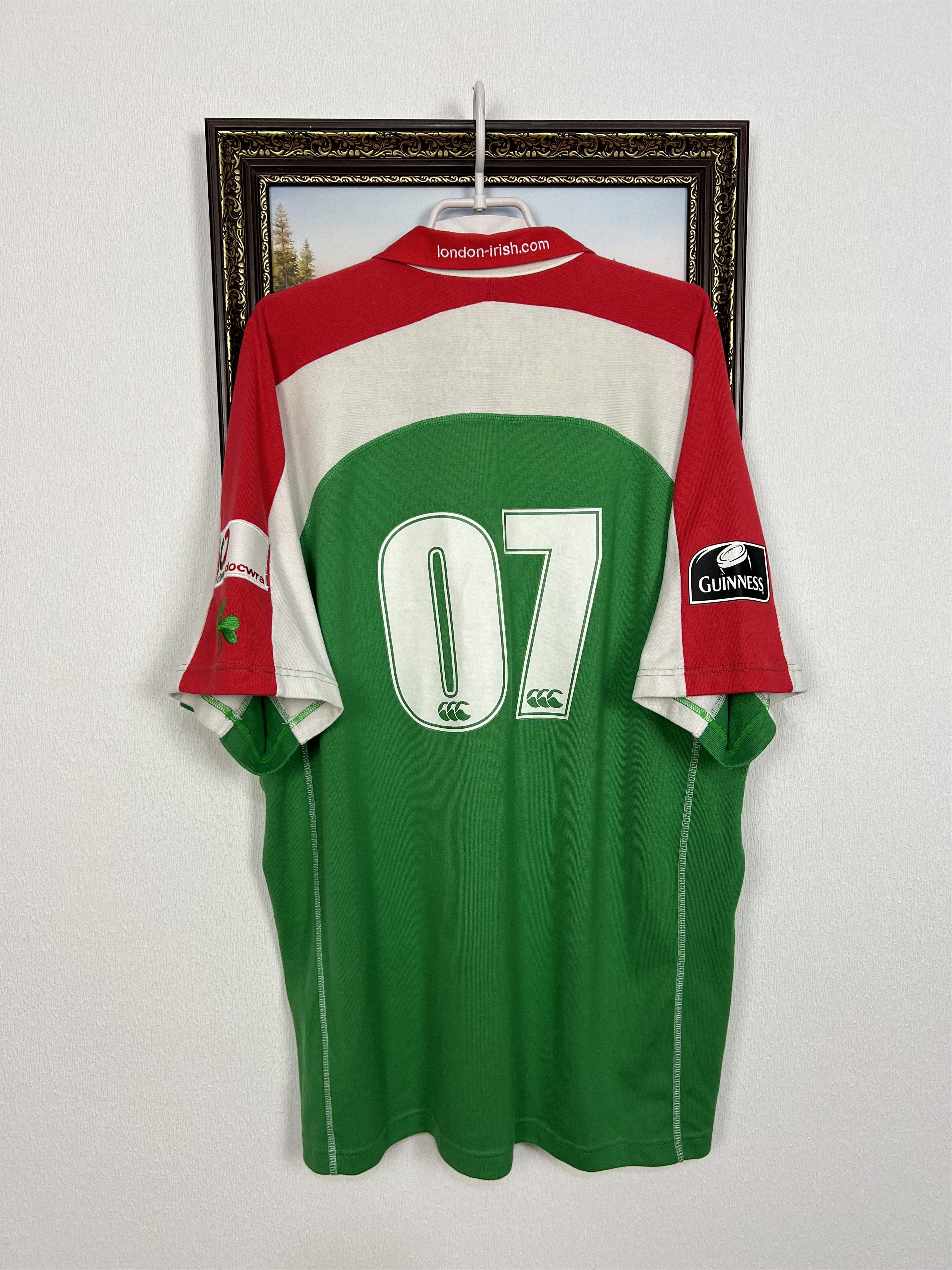 Vintage Canterbury London Irish Rugby Jersey Trikot Player Issue Size US XL / EU 56 / 4 - 10 Thumbnail
