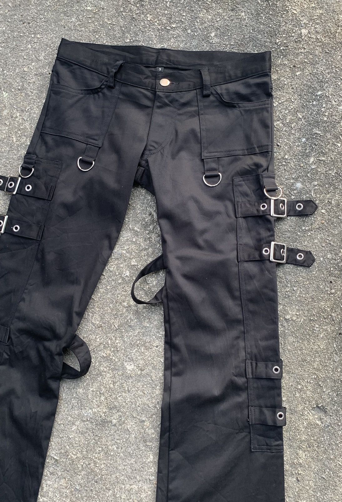 If Six Was Nine Bondage Gothic Punk Unisex Unbrand Flare Pant Made In Japan Size US 28 / EU 44 - 13 Thumbnail
